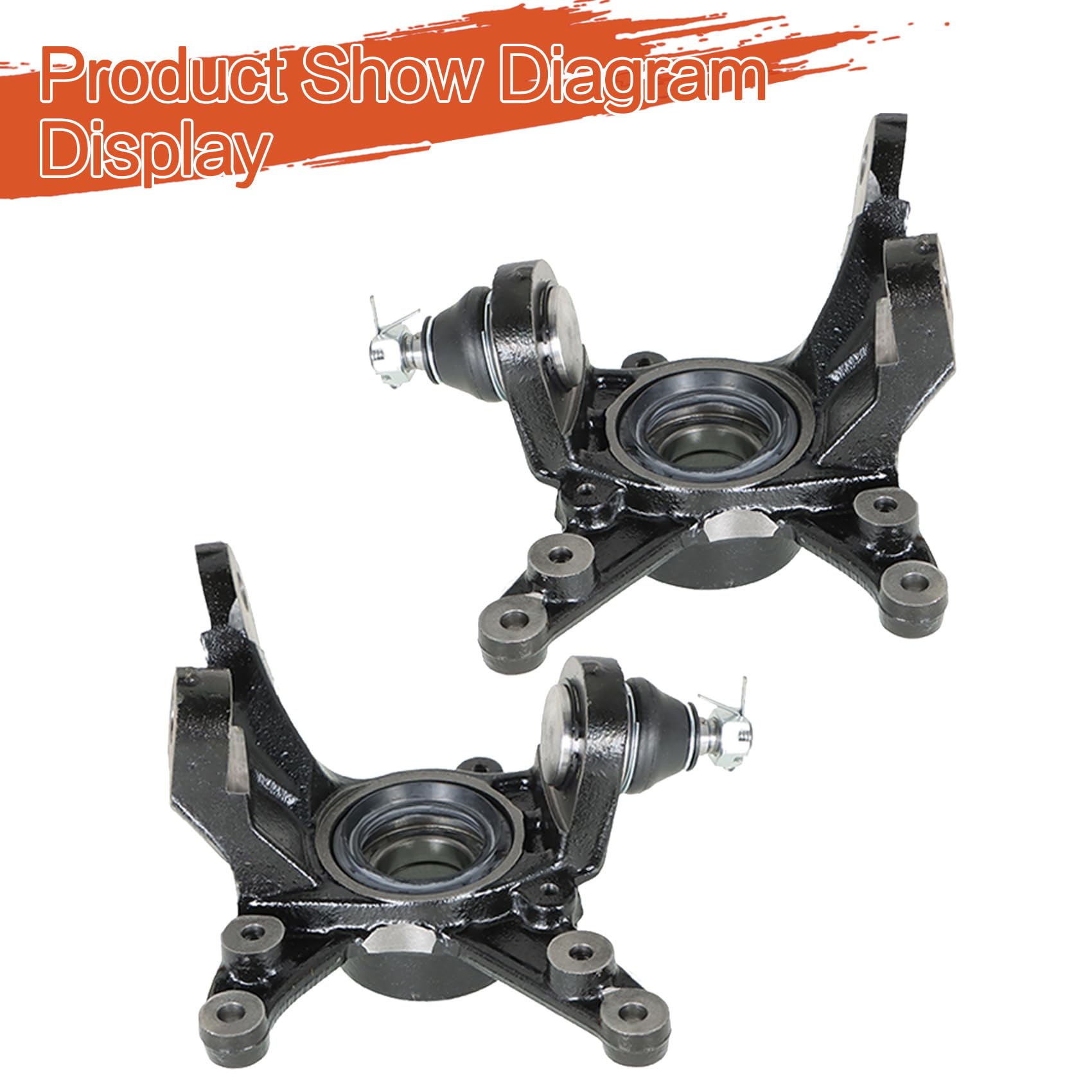labwork Front Left Right Steering Wheel Knuckle Replacement for Honda Rancher 420 TRX420FM 2007-2013 Replacement for 51200-HP5-600 51250-HP5-600