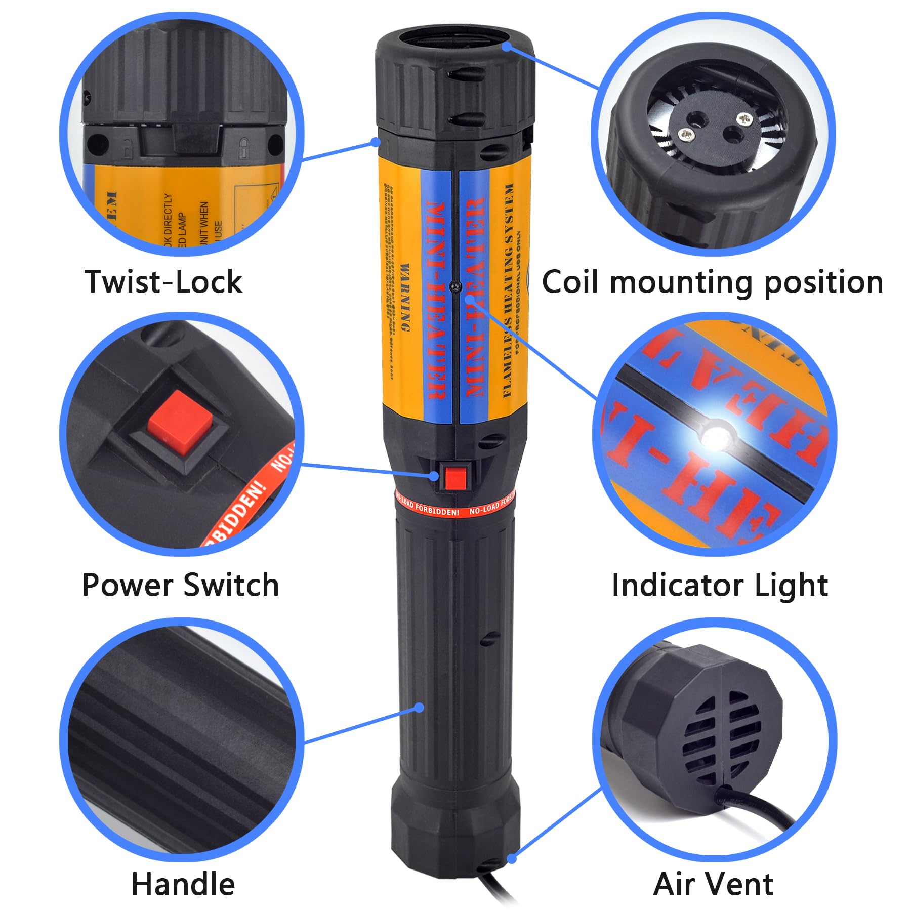 1100W Induction Heater Tool, 10 Coils Magnetic Induction Heater Kit Automotive Flameless Heating Handheld Bolt Removal Rusty Screw Removing Tool