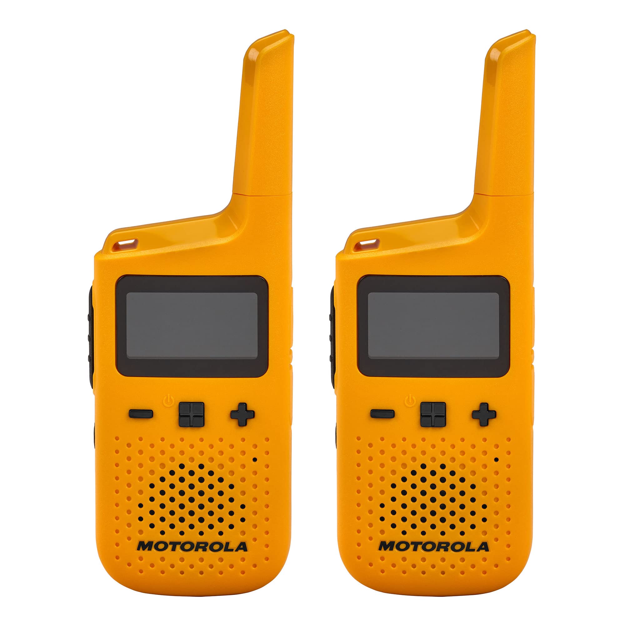 Motorola Solutions, Portable FRS, T380, Talkabout, Two-Way Radios, Rechargeable, W/ Charging Dock, 22 Channel, 25 Mile, Yellow, 2 Pack