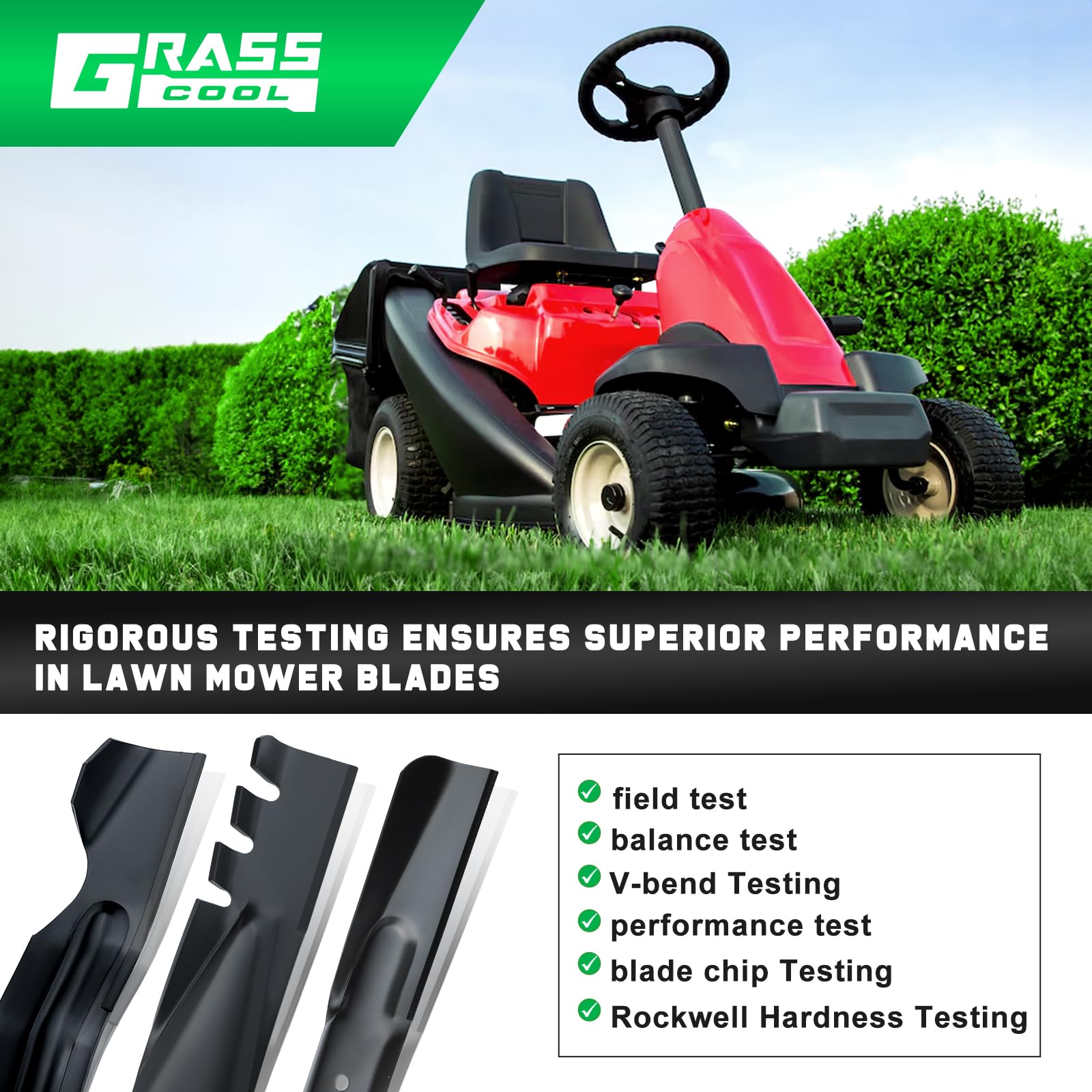 Grasscool TB30 30 inch Mower Blade for Troy Bilt TR30 TB30R Cub Cade CC30 CC30H Craftsman R1000 RER1000 R1500 30'' Deck Mower Replace for 942-04385 742-04385
