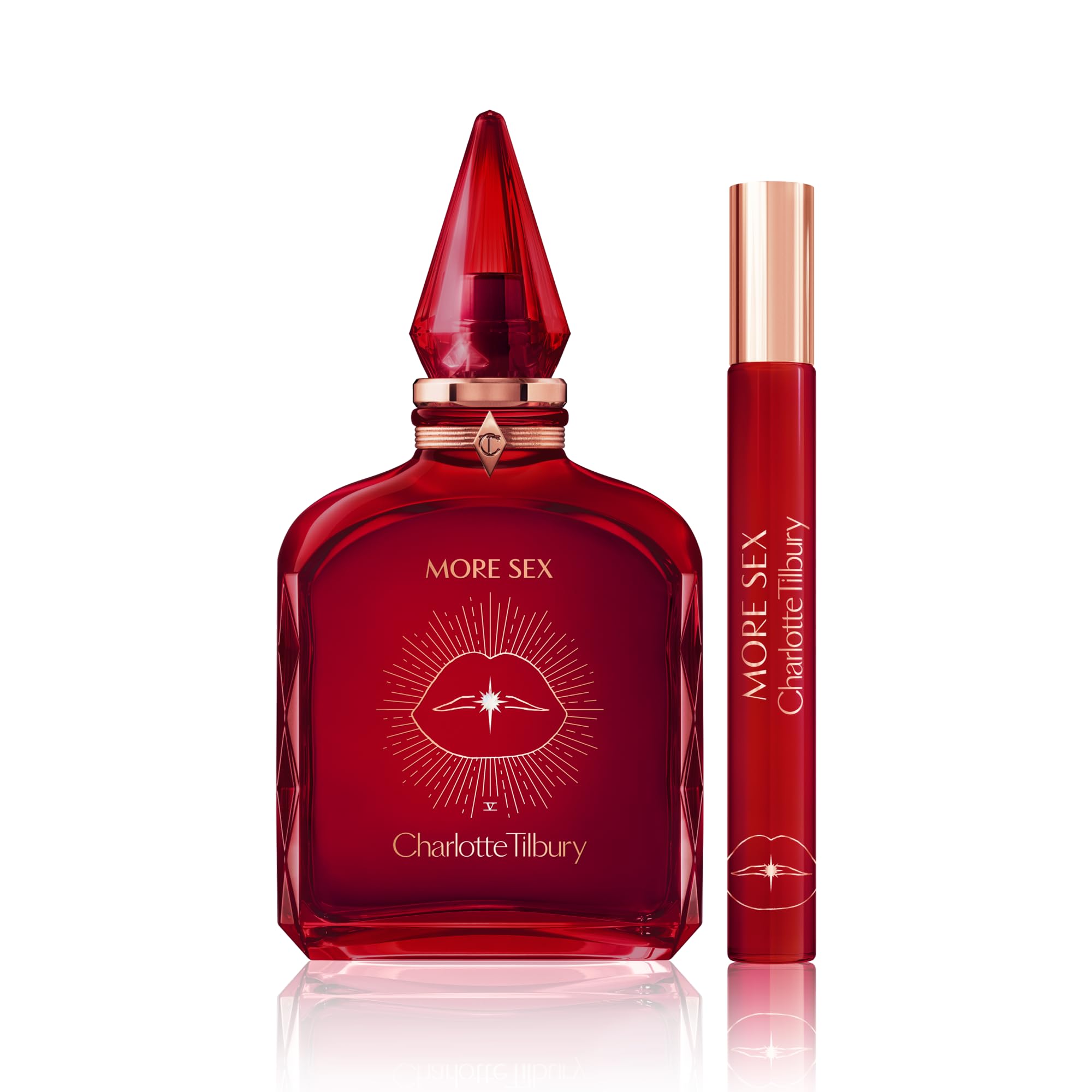 Charlotte Tilbury More Sex Eau De Parfum - Emotion-Boosting Sandalwood Perfume Enriched with Naturally-Derived Oils - Long-Lasting Scent with Notes of Black Pepper, Velvety Musk & Ambery Wood (10ml)