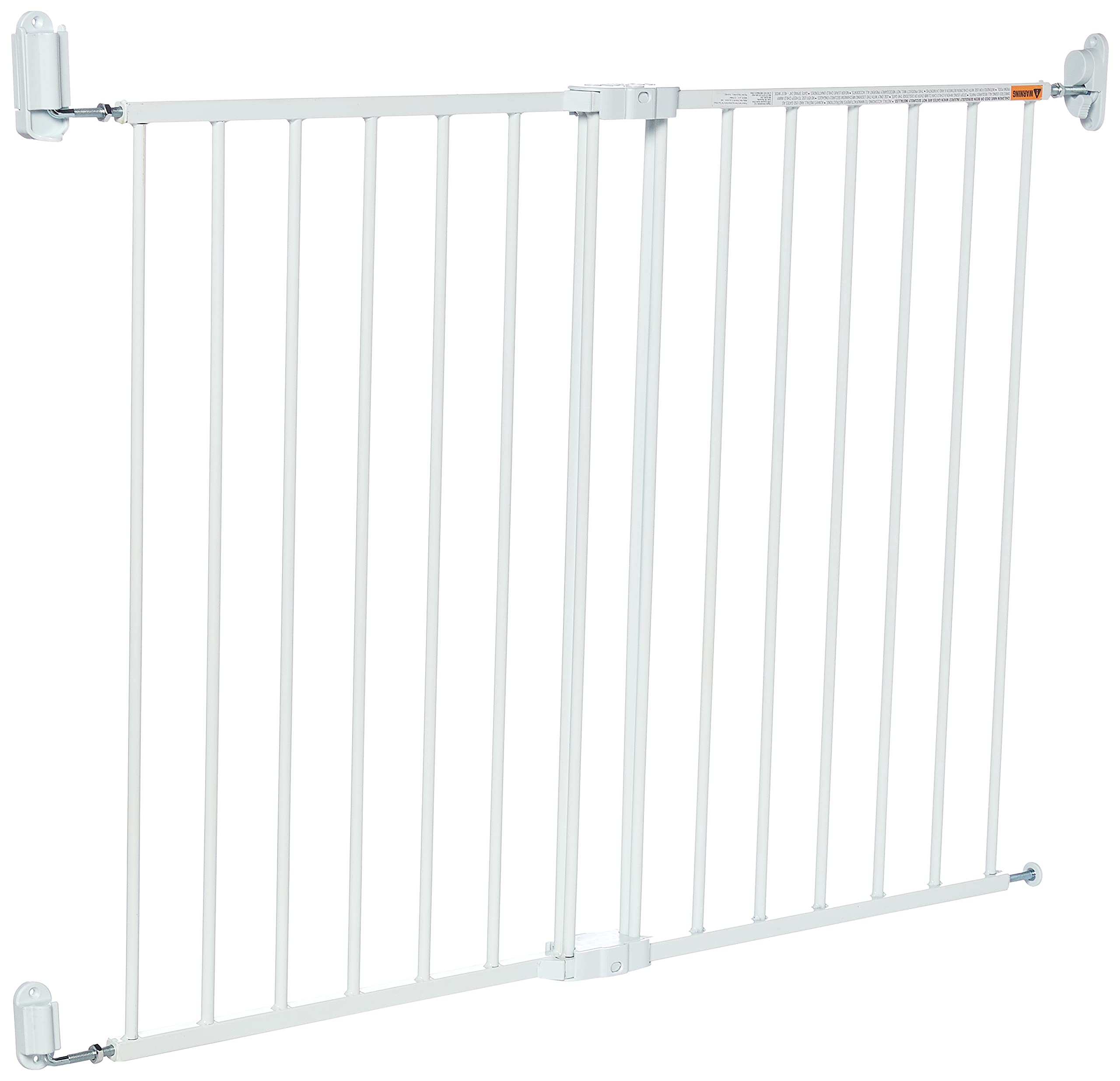 Regalo 2-in-1 Extra Wide Stairway and Hallway Walk ThroughBaby Safety Gate, Hardware Mounting, White 24"x40.5"x28.5"(Pack of 1)