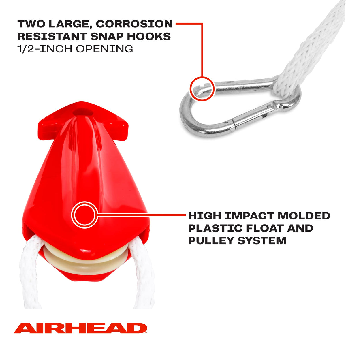 AIRHEAD Boating Accessories New AIRHEAD Tow Demon Harness 12'Rope AHTH5, Red/White