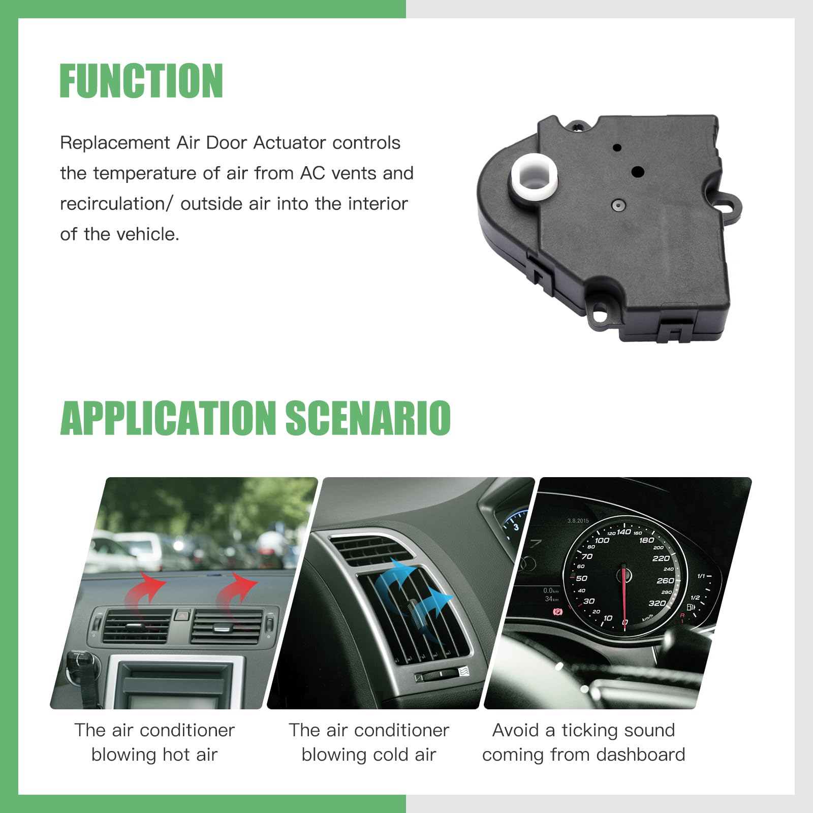 SCITOO Air Door Actuator Blend Door Actuator Replacement for 1998-2017 International 5500I 5600I 5900I SBA 9200I SBA 9900I 100830 2115003 2383 2503207C1 651261 778765069