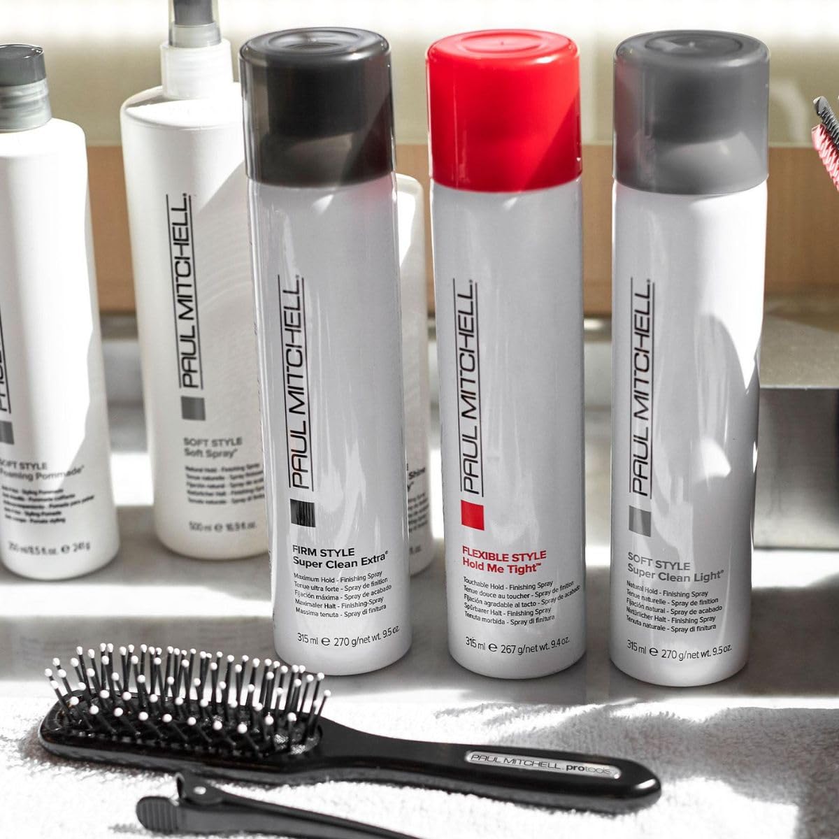 Paul Mitchell Super Clean Light Finishing Hairspray, Natural Hold, Touchable Finish, For Fine Hair, 9.5 oz.