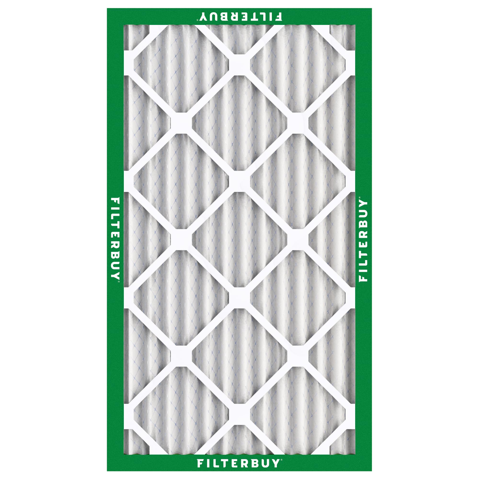 Filterbuy 12x24x2 Air Filter MERV 8 Dust Defense (12-Pack), Pleated HVAC AC Furnace Air Filters Replacement (Actual Size: 11.38 x 23.38 x 1.75 Inches)