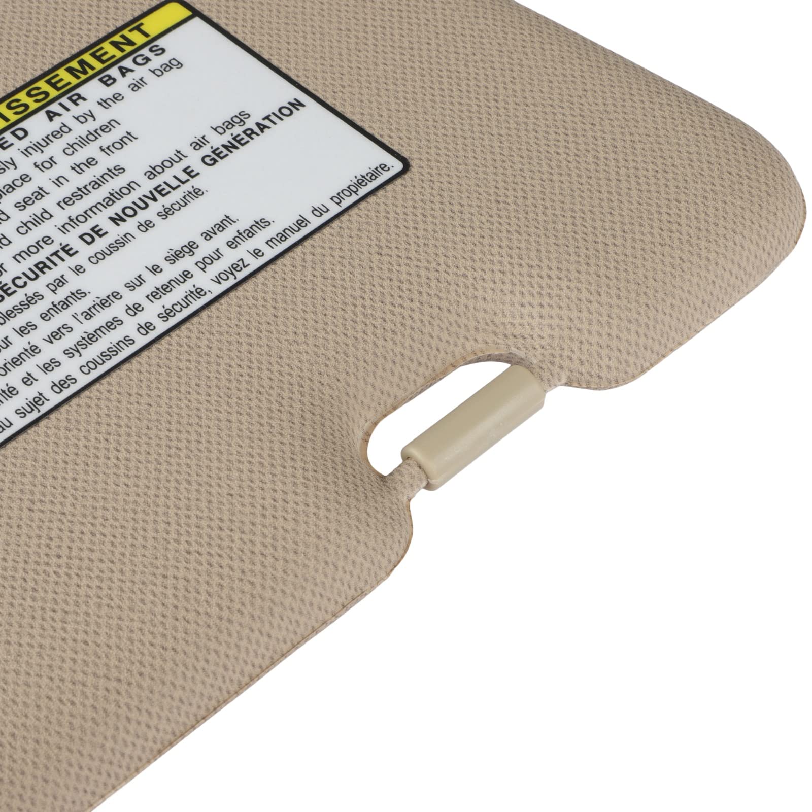 SCITOO Left Driver Side Beige Car Sun Visor Assembly Replacement fit for 2011-2014 for Hyundai Elantra without Sunroof