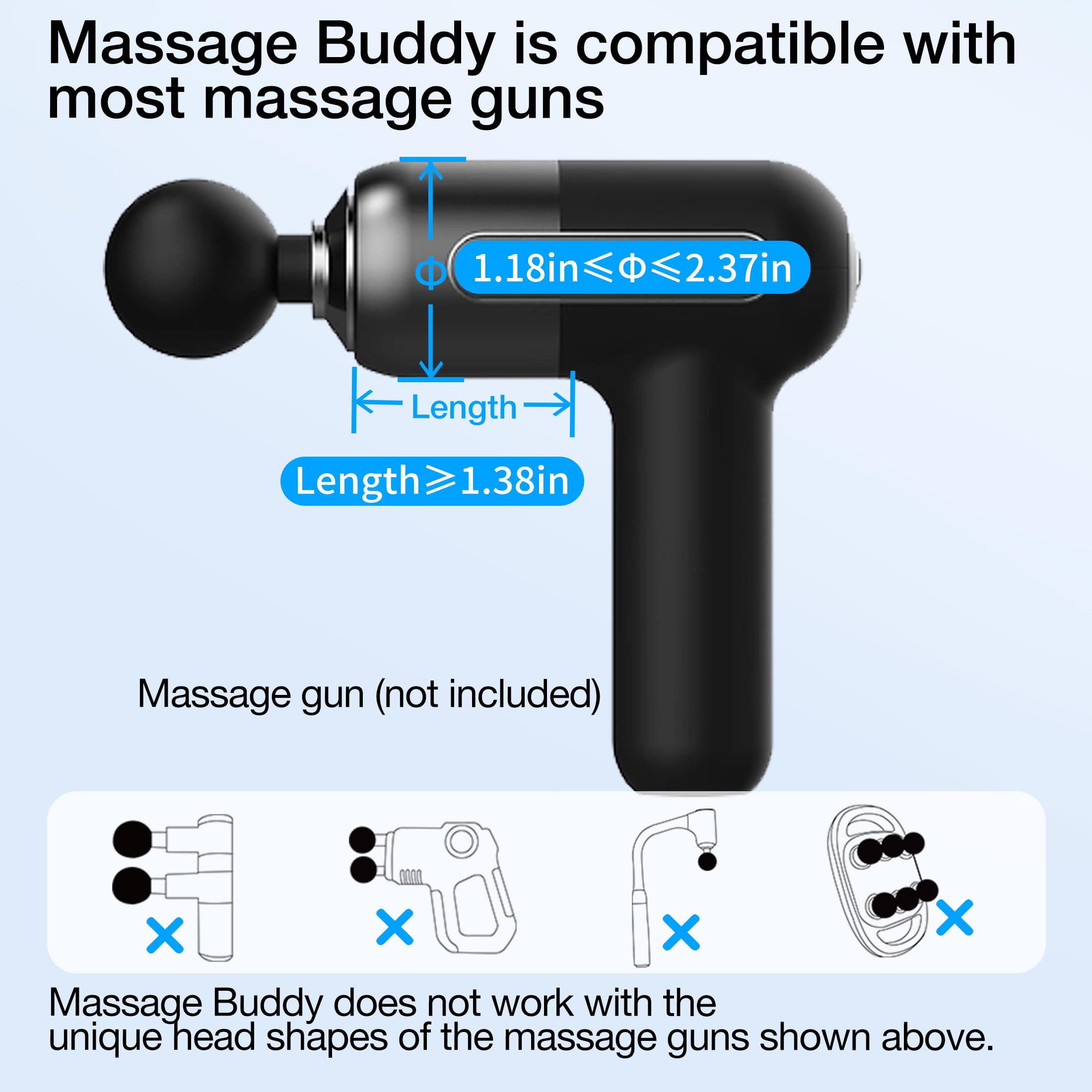 GREENTEC Massage Buddy Holder – Ergonomic Extension Handle + Tension‑Core Flexible Arms for Deep Tissue Relief – Full‑Body Access Without Strain