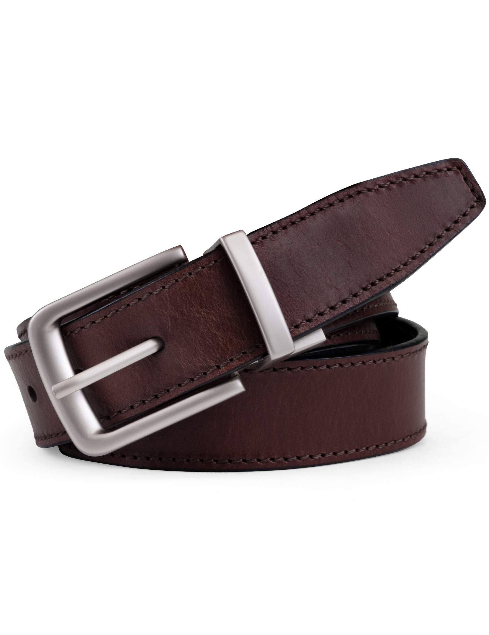 Timberland Men's Classic Leather Reversible Belt, Brown/Black, 34