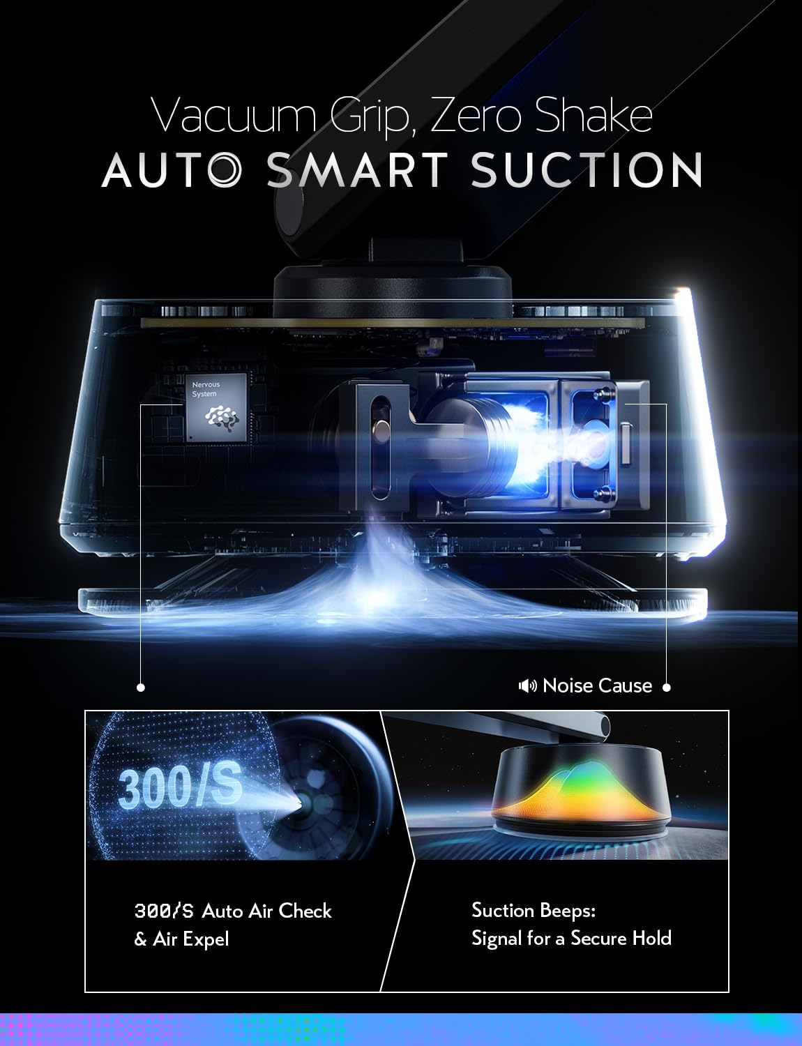 LISEN Electric Retractable Car Phone Mount, iPhone Vacuum Electric Suction Cup Phone Mount, Suction Cup Magnetic Phone Holder, only for Mirror, for iPhone 17 Pro Max Plus 16 15 ~ X, Samsung Galaxy S25