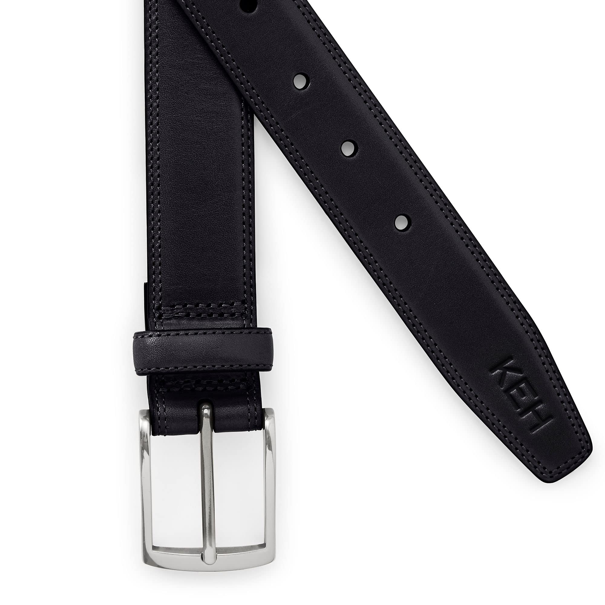 Lands' End Men s Glove Leather Belt Black