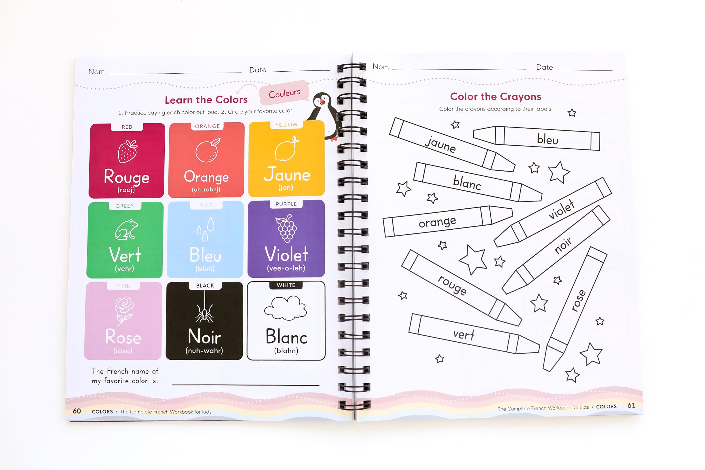 The French Workbook for Kids: A Fun and Easy Beginner's Guide to Learning French for Kids Grades K-5: Learn the Alphabet, Numbers, Colors, Shapes, Senses, Seasons and Other Essential Concepts