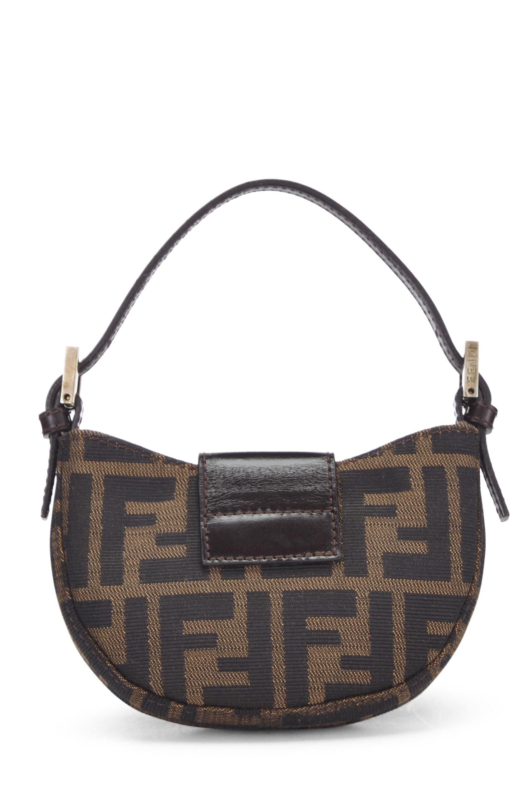 Fendi, Pre-Loved Brown Zucca Croissant Mini, Brown