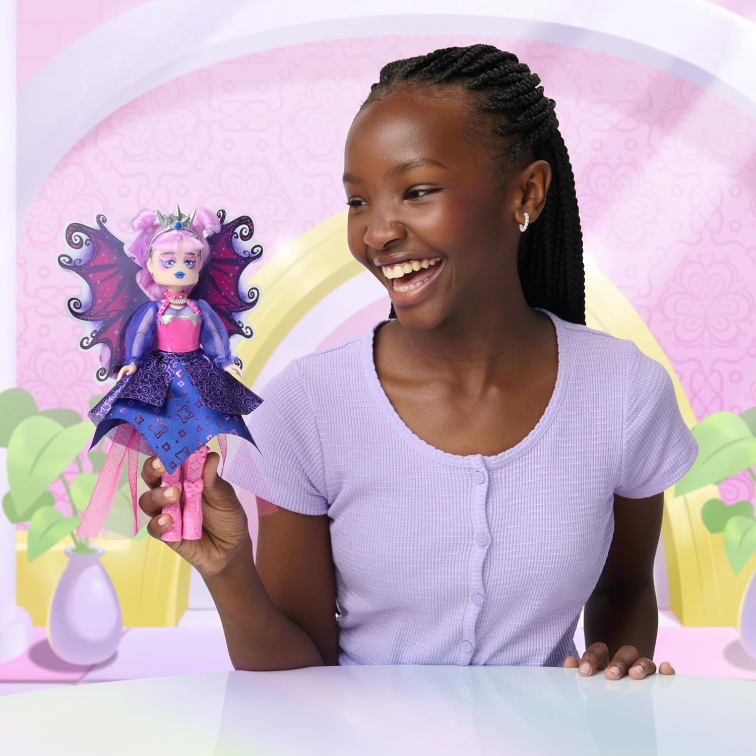 Royale High 9” Fashion Doll - Avrilla The Dark Fairy, Wave 1, Series 1 - Fairy Journal, Comb, and Virtual Item Code Included - Ages 5+