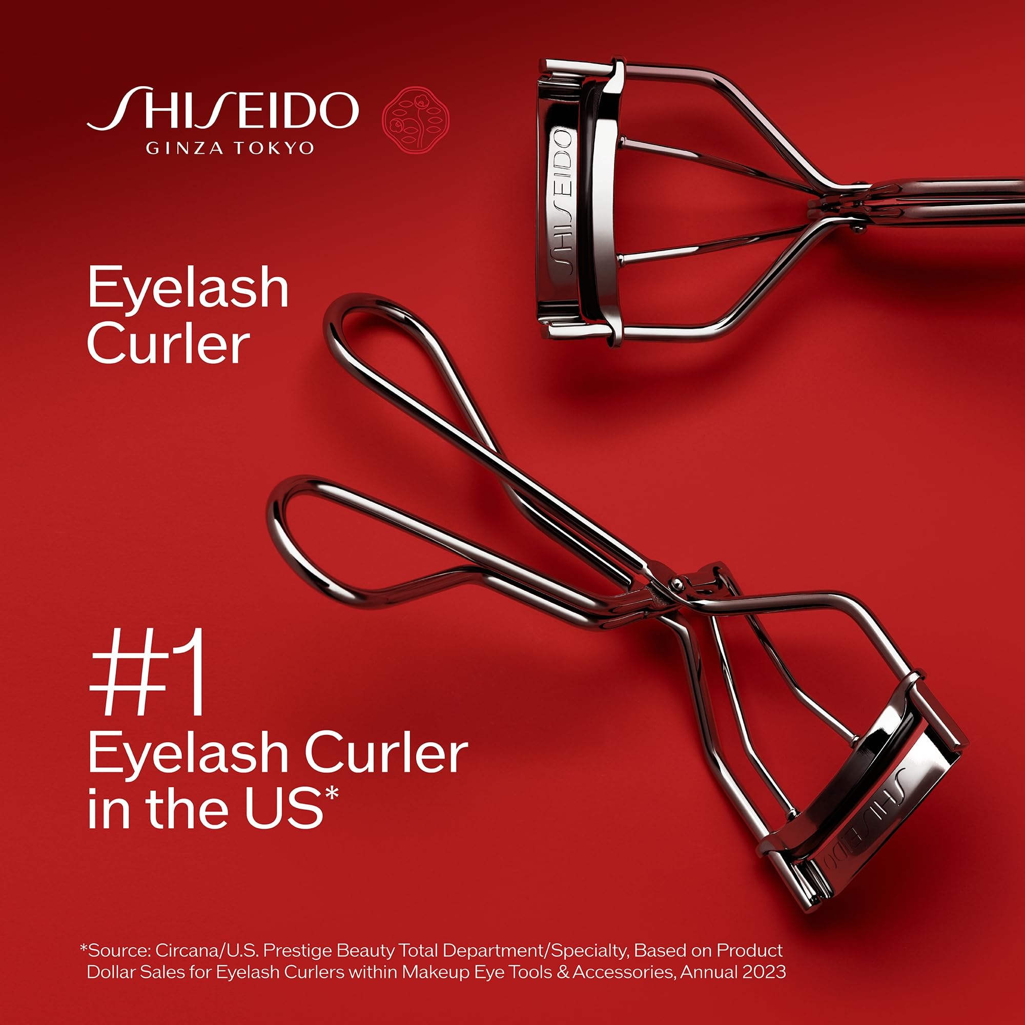 Shiseido Eyelash Curler - Crimps & Curls Lashes for Perfect, Eye-Framing Fringe - Gentle & Safe - Includes Replacement Pad