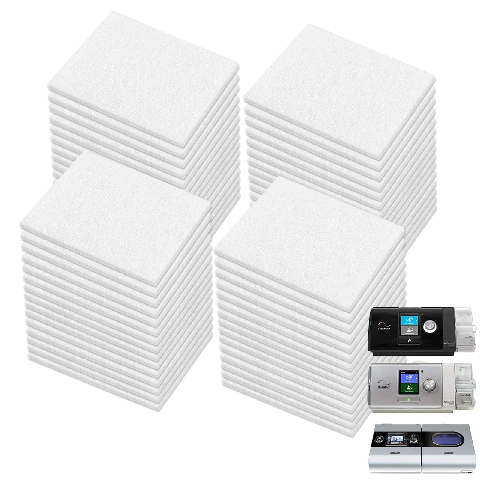 60 Packs Filters Compatible with ResMed Air 10, Airsense 10, Aircurve 10, S9 Series, Airstart and More