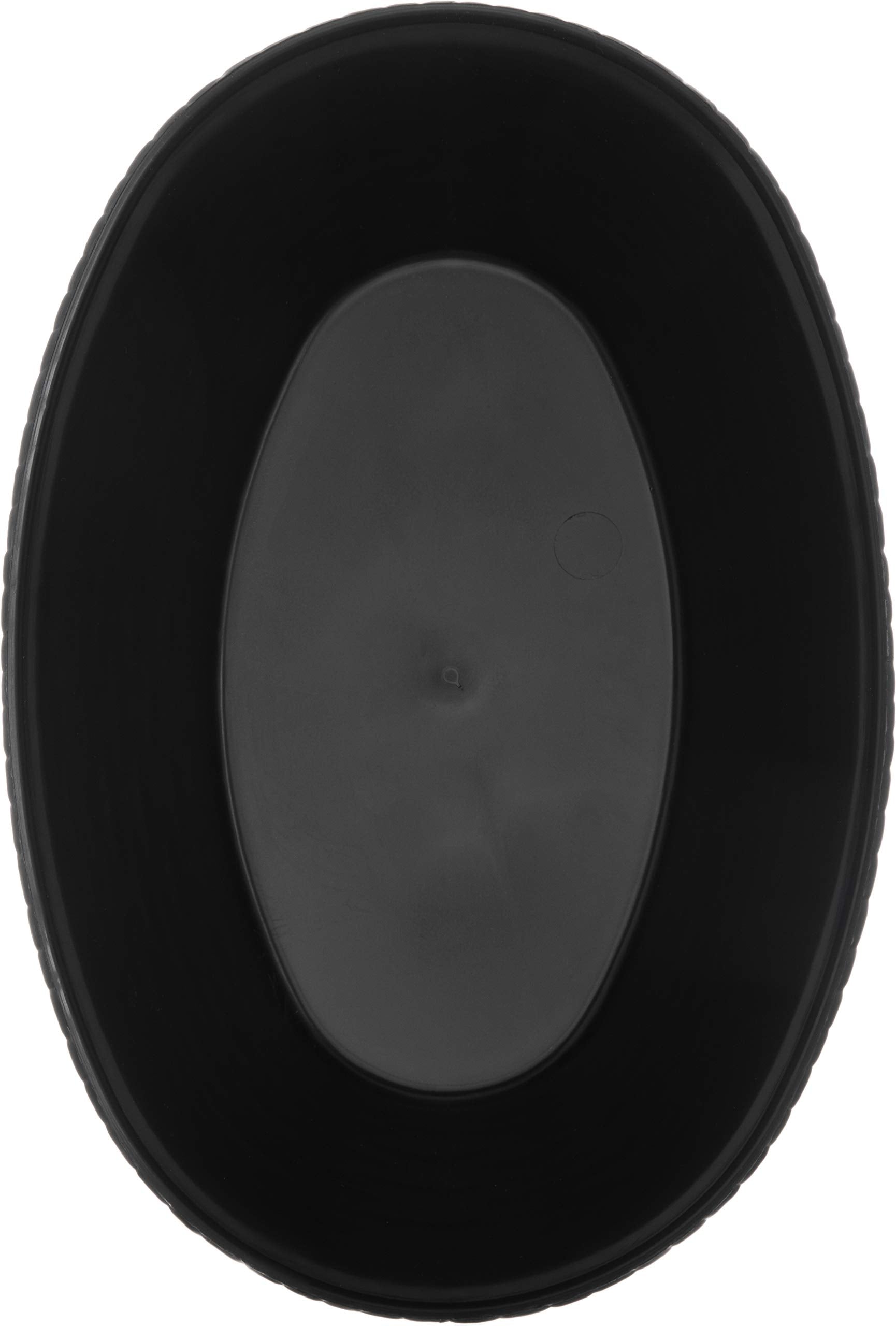 Carlisle FoodService Products WeaveWear Plastic Oval Basket, 9 Inches, Black, (Pack of 12)