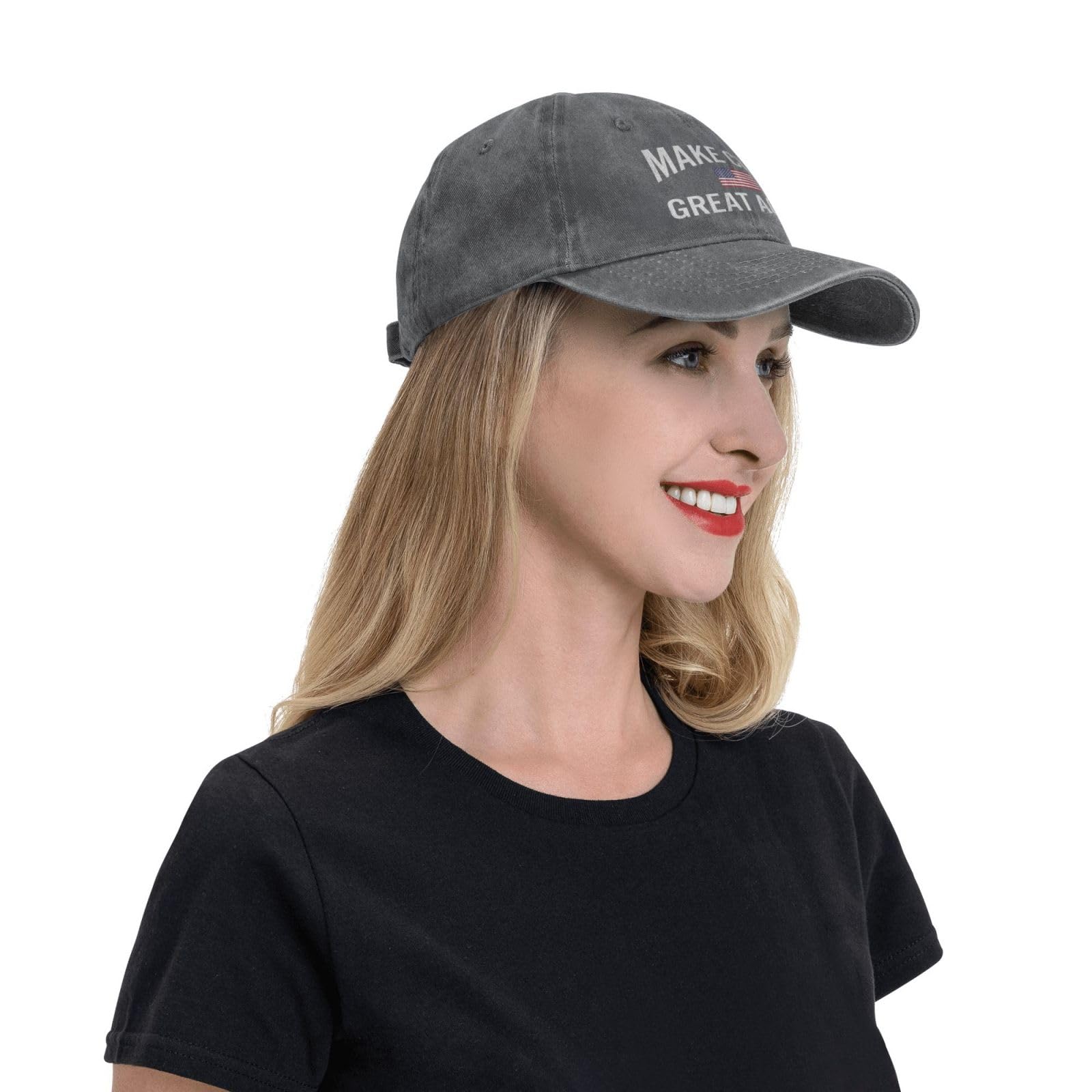 qwumub Make Cuba Great Again Hat Washed Distressed Baseball Cap Black