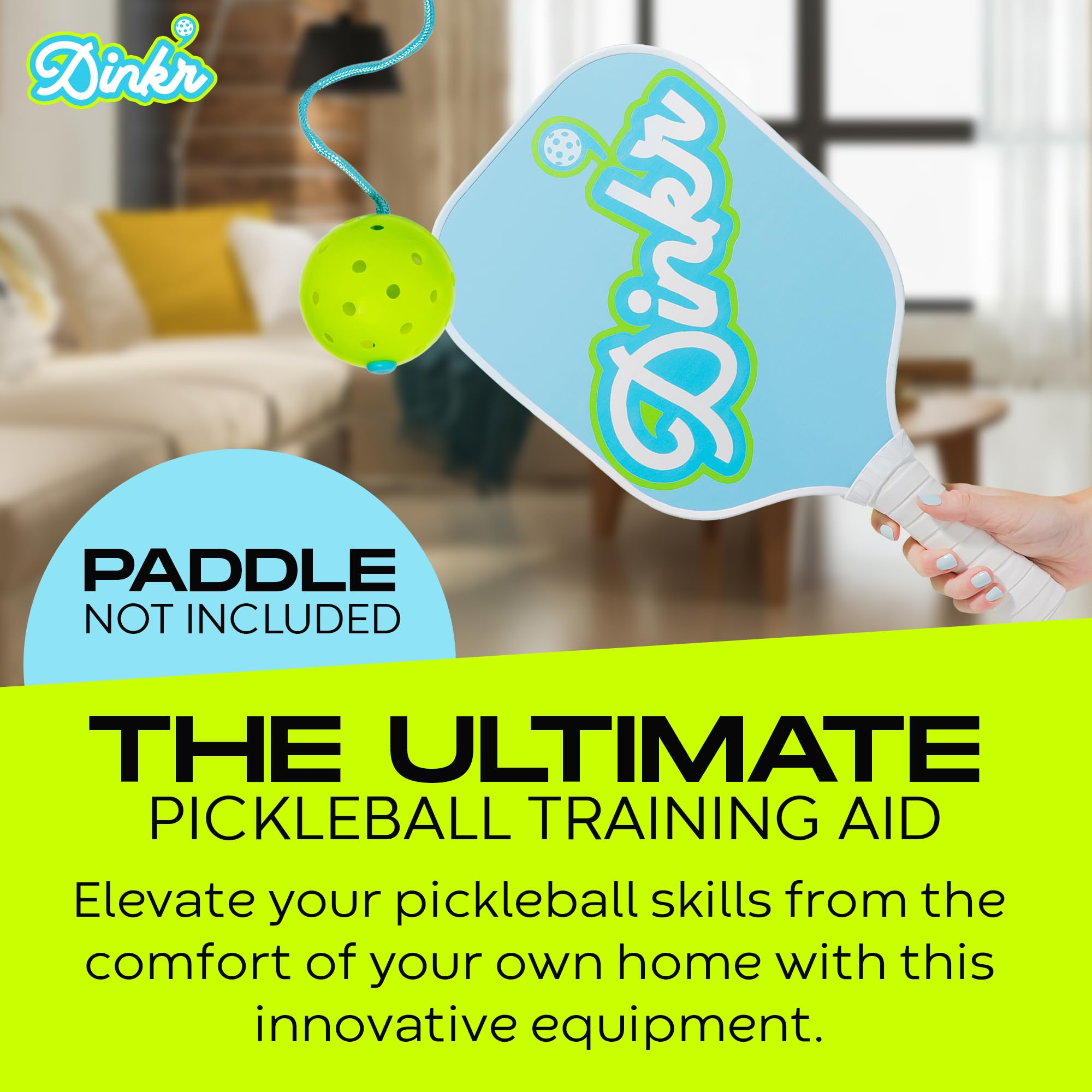 Dink’r - Pickleball Trainer, Pickleball Rebounder for Pickleball Training and Practice Sessions - Pickleball Game and Gift for All Ages - Perfect Pickleball Practice Equipment for Solo Training