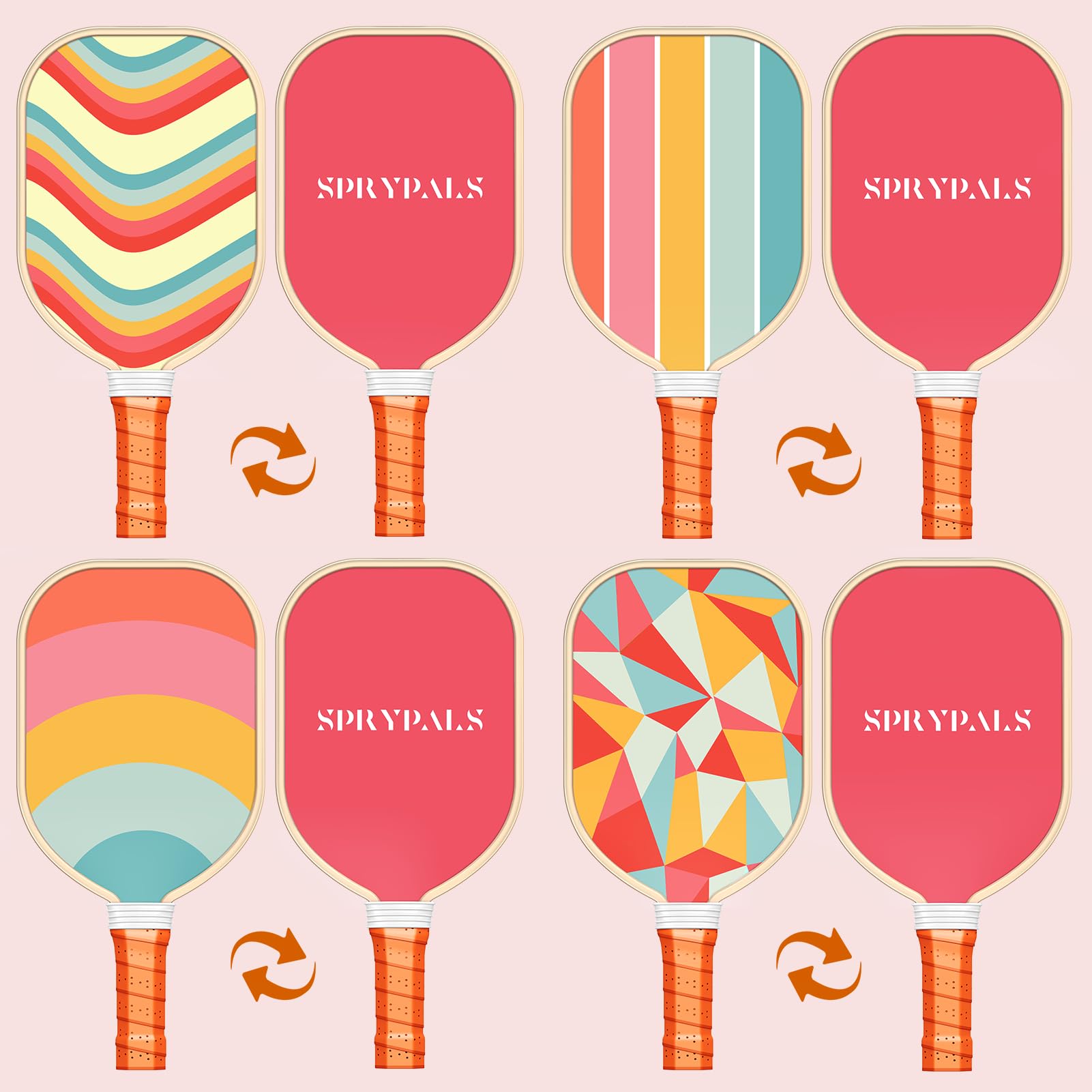 Pickleball Paddles Set of 4, USAPA Approved Premium Wood Pickleball Set with 4 Pickleball Balls and 1 Carry Bag Pickleball Rackets with Ergonomic Cushion Grip for Beginner & Pros Gifts for Women Youth