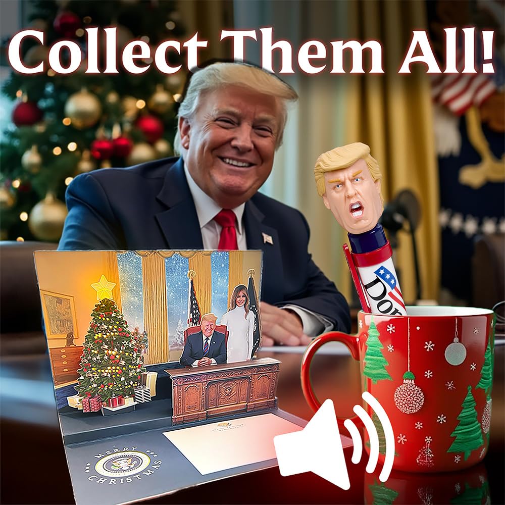Talking Donald Trump Pen – Collectible Edition - 8 Sayings in His Real Voice - Donald Trump Gifts for Men - Fun Stocking Stuffers - Great Republican Gifts for Fathers - Funny Gifts for Dad