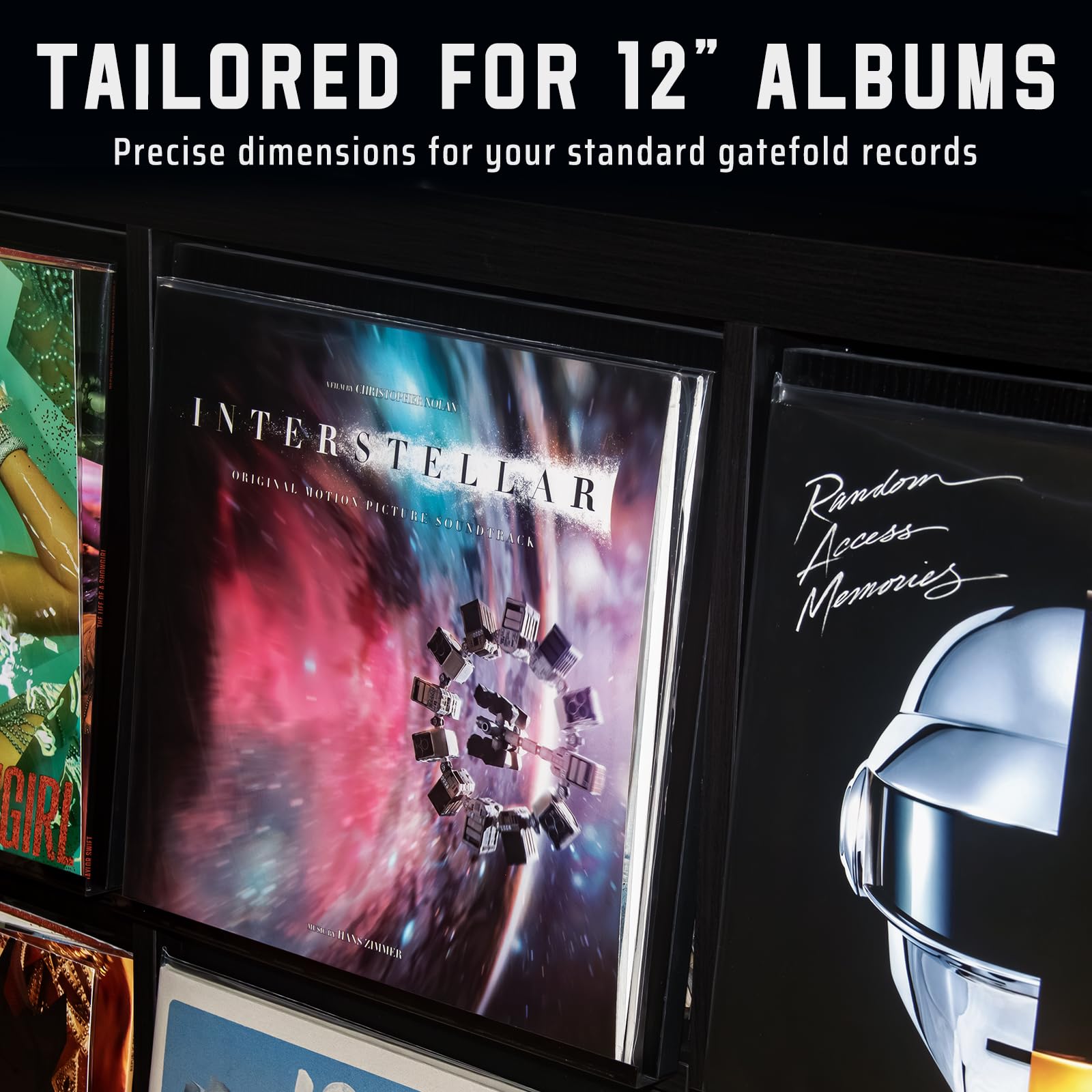 Gatefold Record Sleeves Albums Covers: 12 inch Vinyl Record Outer Sleeves 3 Mil Plastic Clear LP Protective Sleeves, 10pcs