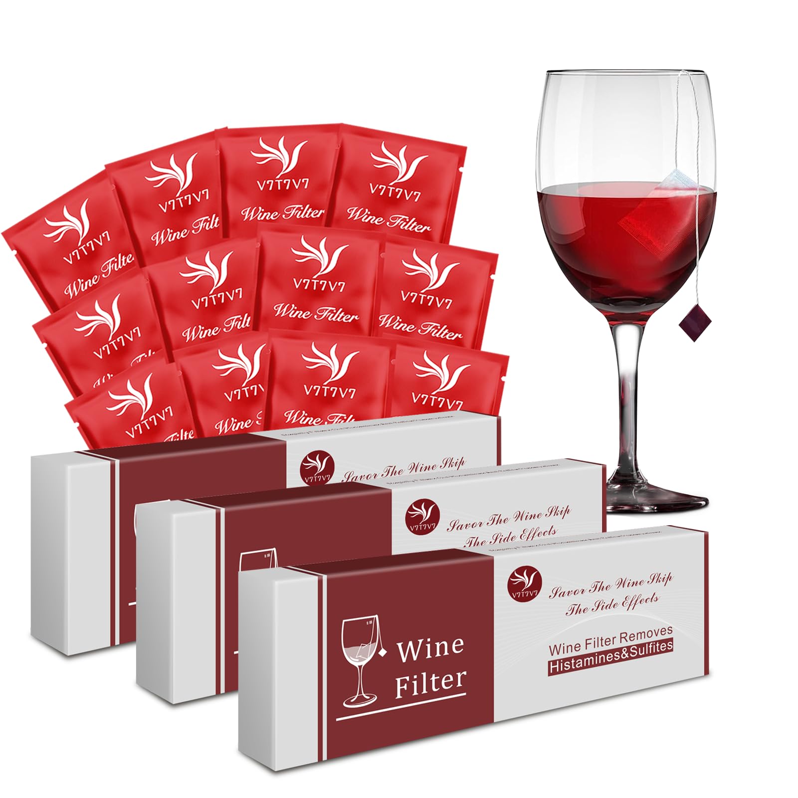 36 Pack the Wand Wine Purifier, Wine Accessories for Wine Lovers Valentine's Day Gifts, Wine Filters that Remove Histamines and Sulfite Gifts for Men and Women