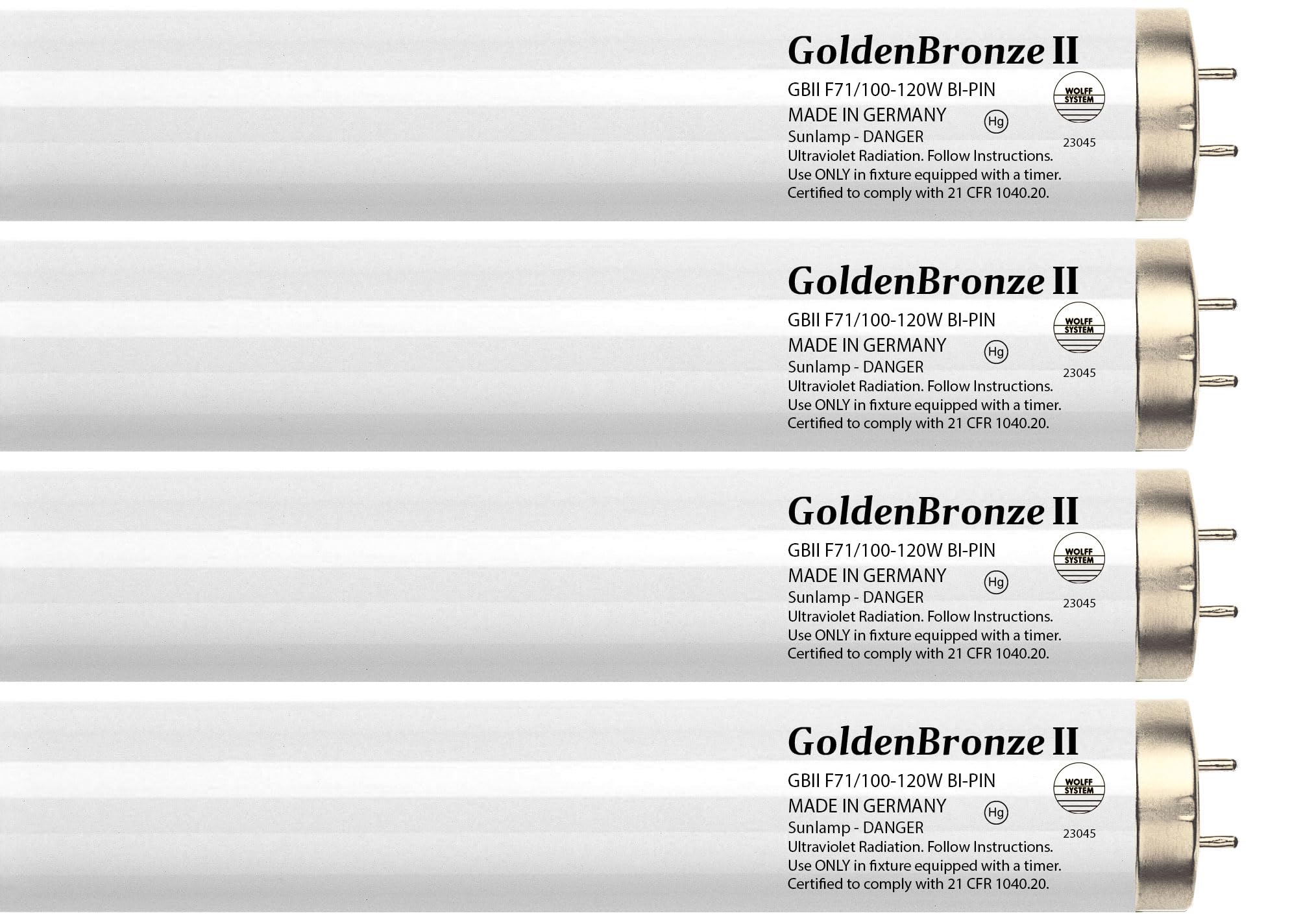 GoldenBronze Wolff System II F71T12 100W Bipin Tanning Bulbs - Intense Bronze (16)