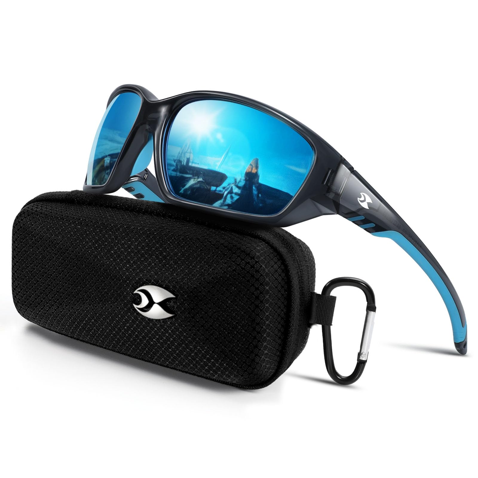 Sports Polarized Sunglasses for Men: Womens UV400 Protection Sun Glasses Wrap Around Goggles for Fishing Driving TR90