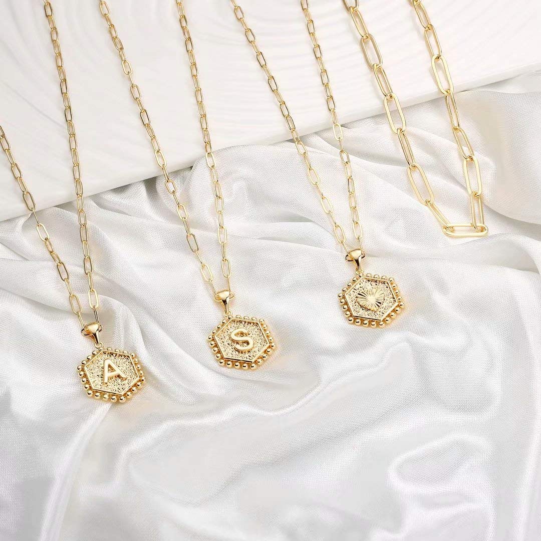 M MOOHAM Gold Necklace for Women Gifts - Initial Necklaces for Women Gold Necklace Initial A Necklace Christmas Gifts for Women Teen Girls Gold Jewelry for Women