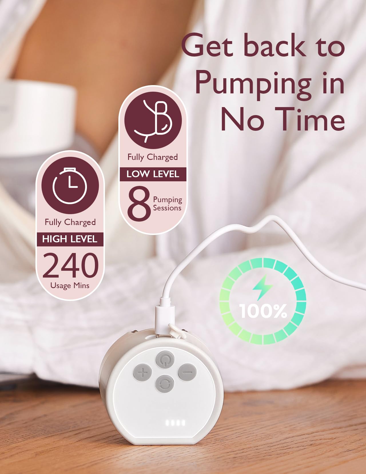 Momcozy Breast Pump Hands-Free S12 Pro, Wearable & Portable Pump with Soft DoubleFit Flange, 3 Modes | 9 Levels Double Electric Pump Wireless, Smart Display, 24mm, 2 Pack