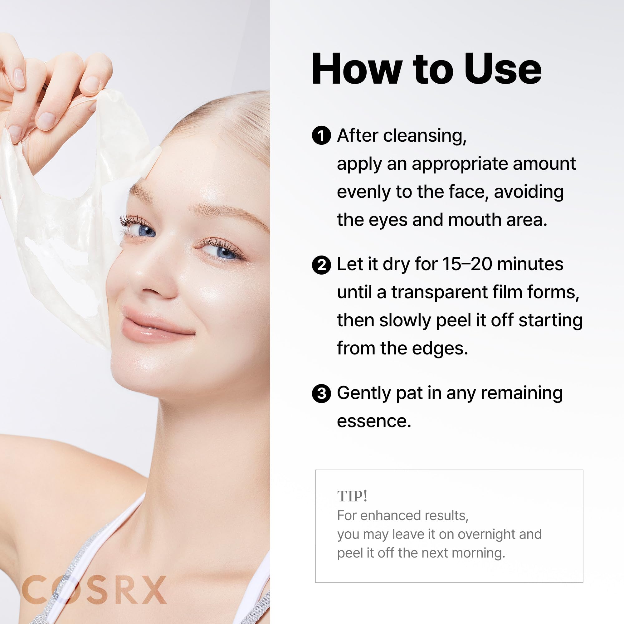 COSRX PDRN EXOSOME Glaze Wrapping Mask with SALMON DNA PDRN, Easy Peel-Off Overnight Mask for Glass Skin, Firmness, Elasticity & Skin Texture Care,1.69 fl. Oz, Korean Skin Care