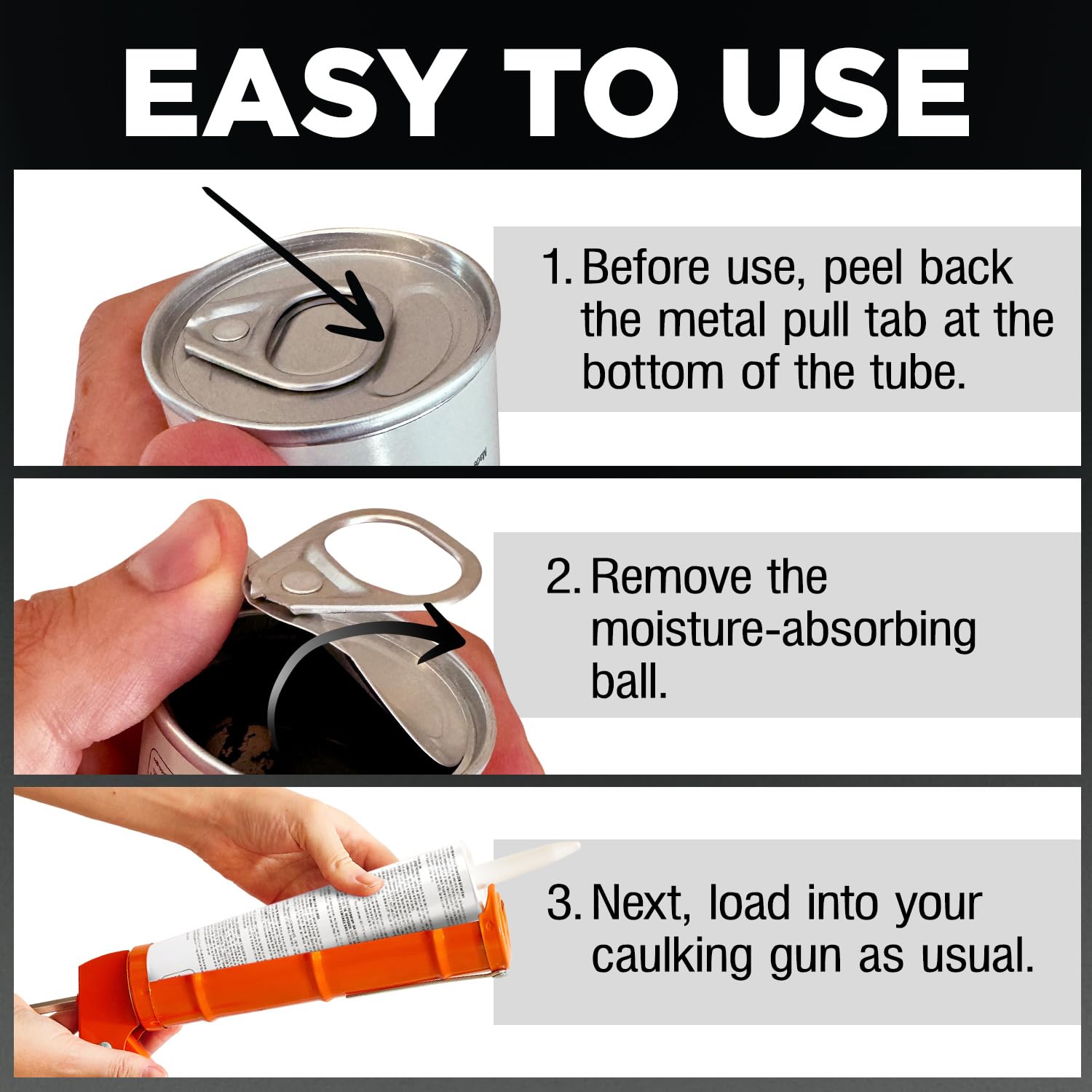 [2 Pack] Polyurethane Windshield Adhesive with Fast Curing Formula - High Bond Strength Window Sealant Compound - Easy Automotive Glass Glue - Windshield Sealant Black - Vehicle & RV Polyurethane Glue