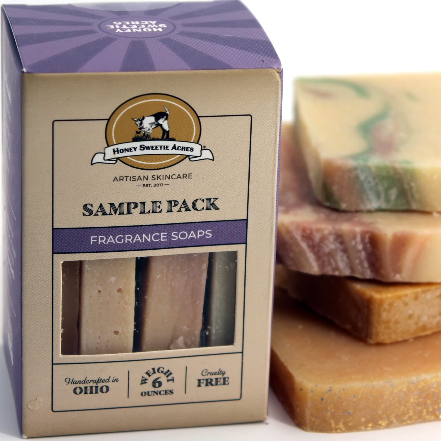 Honey Sweetie Acres Fragrance Sample 4 Pack Goat Milk Soap All Natural Handmade Soap With Increase Butter Fat To Enhance Moisturizing