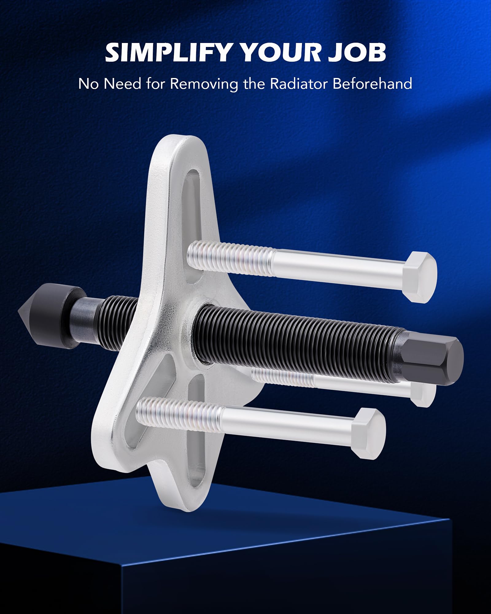 Orion Motor Tech Harmonic Balancer Puller Kit, Power Steering Pulley Puller Installer Tool Set, Automotive Steering Wheel Puller Tool Kit, Flange Type Gear and Crank Puller Set