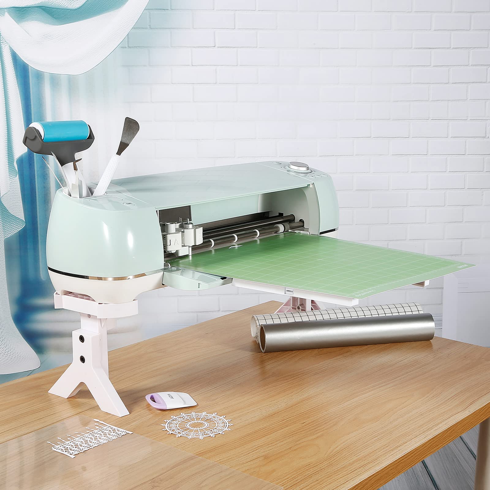 AOOIIN Extension Tray for Cricut Maker 4/Maker 3/Maker and Explore 4/3/2/Air, Cutting Mat 12x12 Holder for Cricut Maker and Explore Air Series, Tray Extender Compatible with Grip Mat