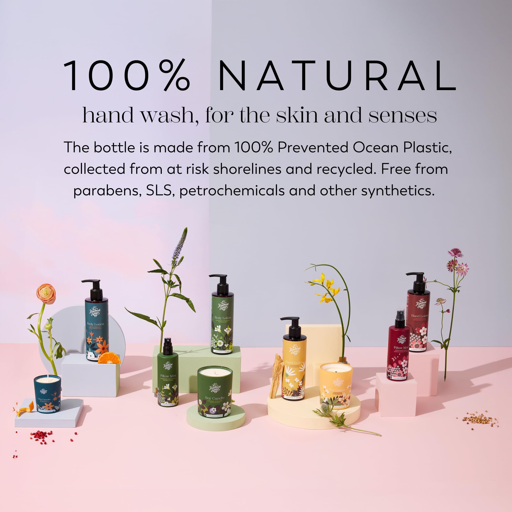 The Handmade Soap Company Hand Wash Self Care Gift Set, Natural Liquid Soaps, Includes Four Scents, Moisturizing Hand Soap, Cruelty Free & Vegan Hand Soaps Set