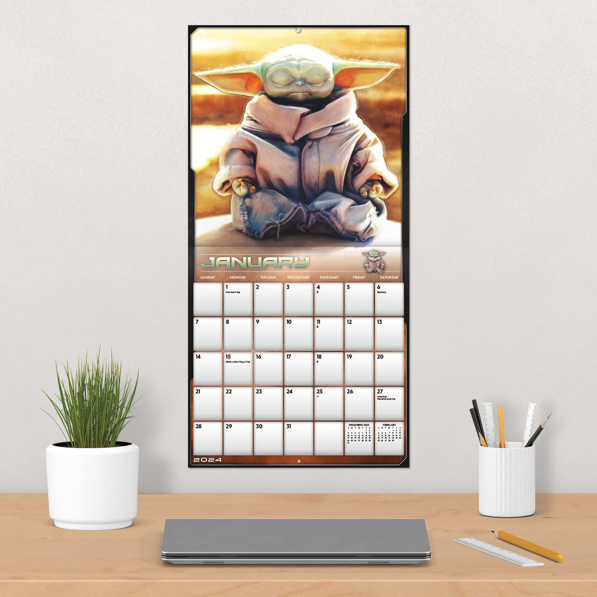 2024 Star Wars: The Mandalorian - The Child Wall Calendar