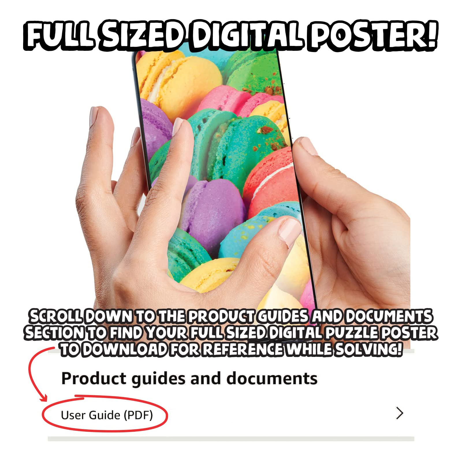 BunMo Puzzle - Mouthwatering Macarons - Unique 1000 Piece Puzzle for Adults