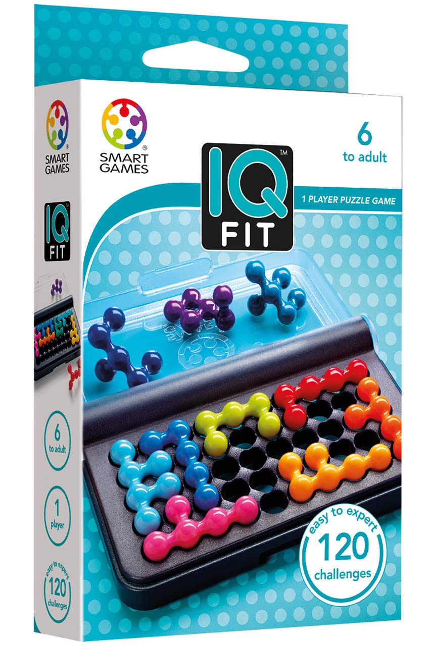 SmartGames IQ Fit - a fun 3D travel game for ages 6-adult featuring 120 challenges