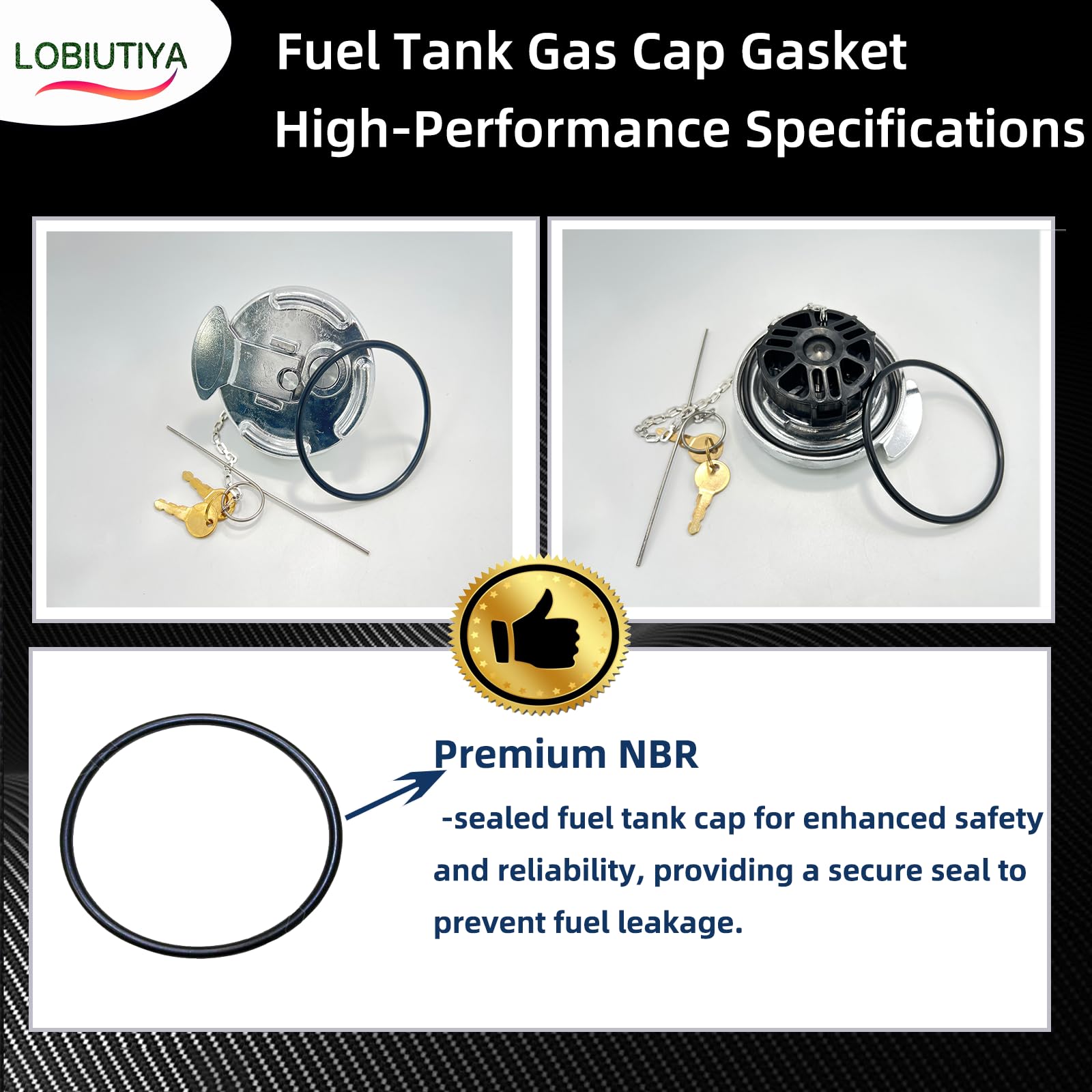 LOBIUTIYA New Upgraded Fuel Cap Gasket 572.1014.1 fit for Peterbilt Trucks - Sealing Washer Replacement, Prevents Leakage - 2-Pack Fuel Tank Cap Gasket O-Rings