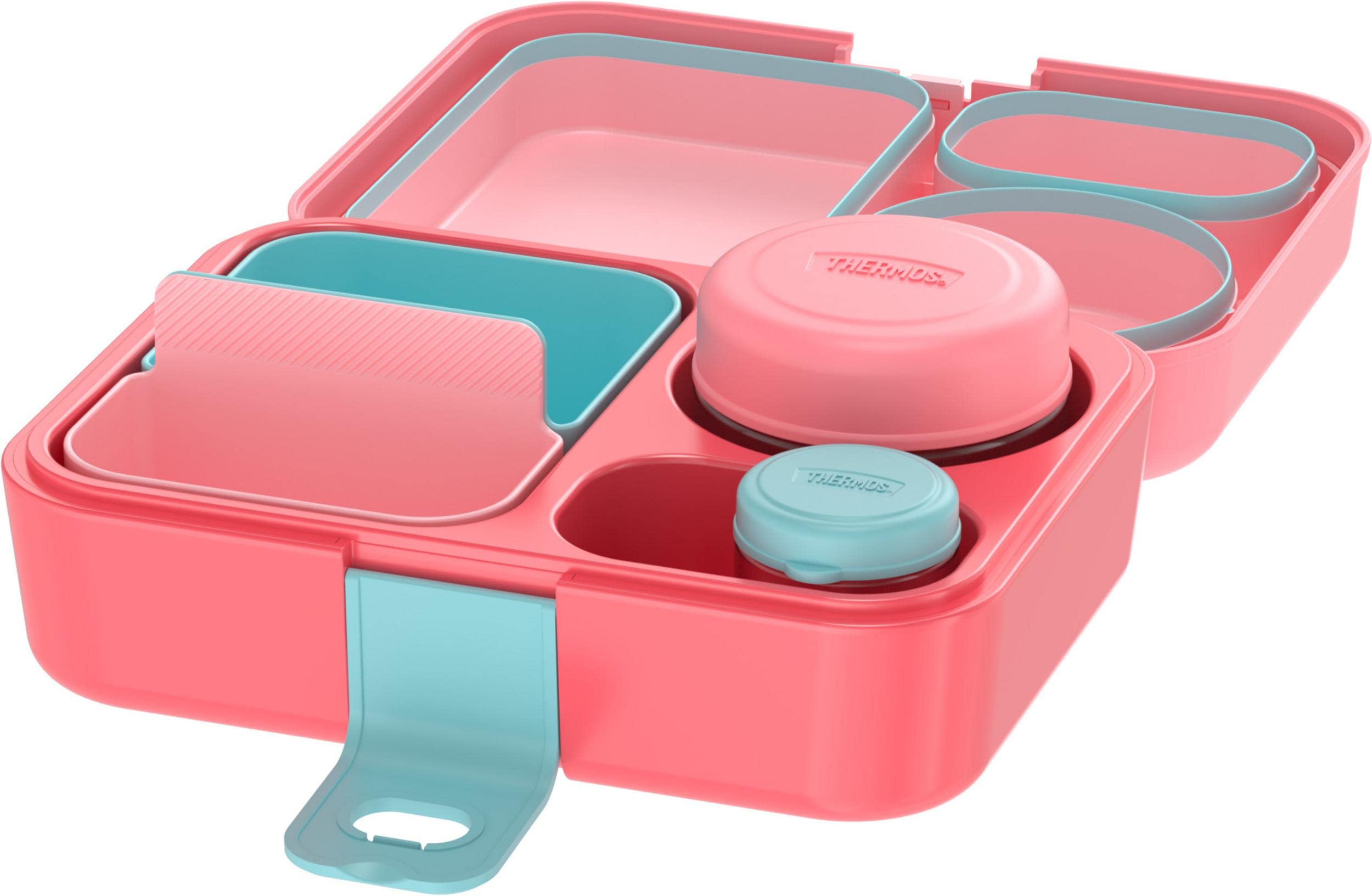 THERMOS Kids Freestyle 8 Piece Food Storage Kit, Pink/Peach