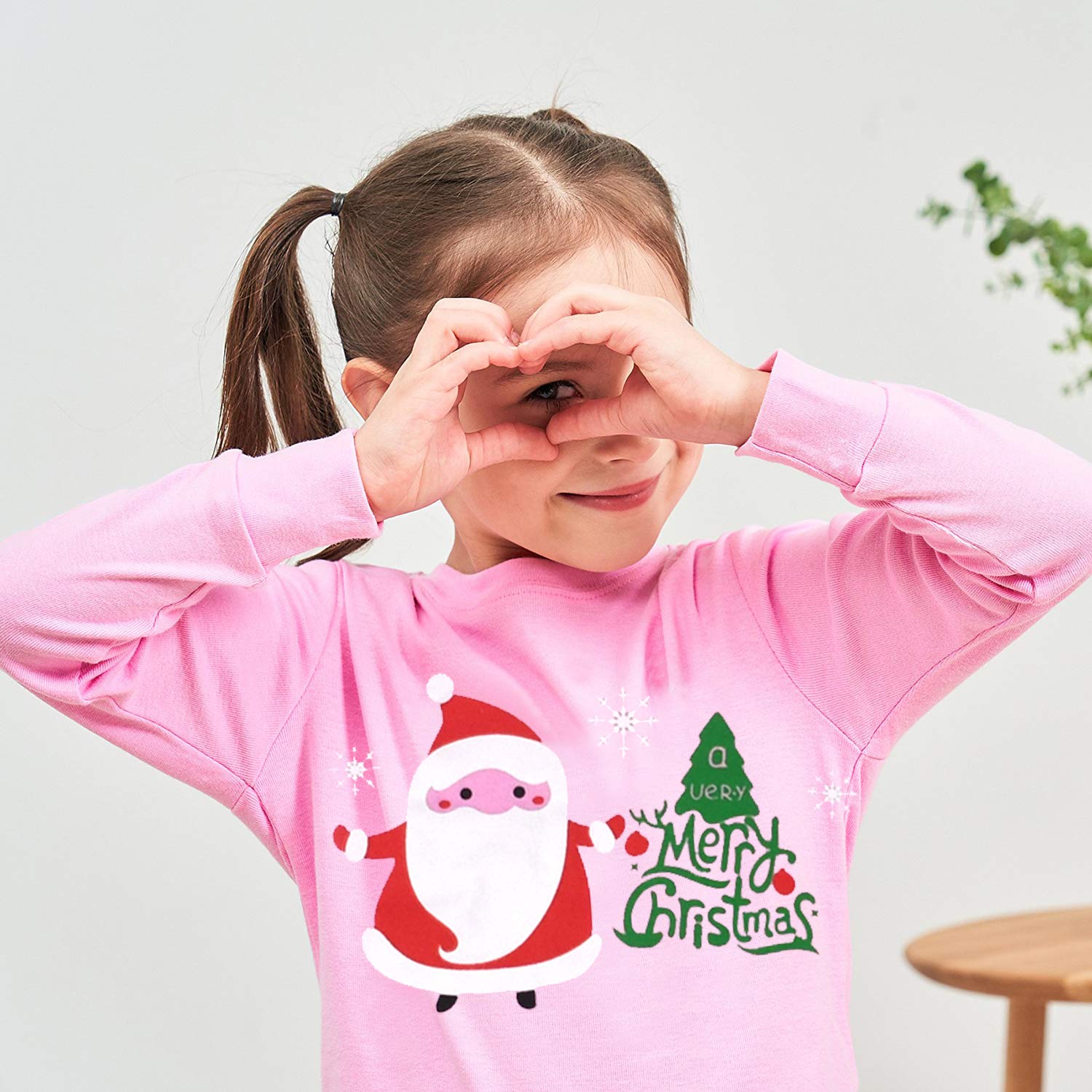 N/P Girls Christmas Pajamas Toddler Kids Pjs Girls Boys Santa Claus Pajamas Cotton Winter Sleepwear Children Clothes Size 6