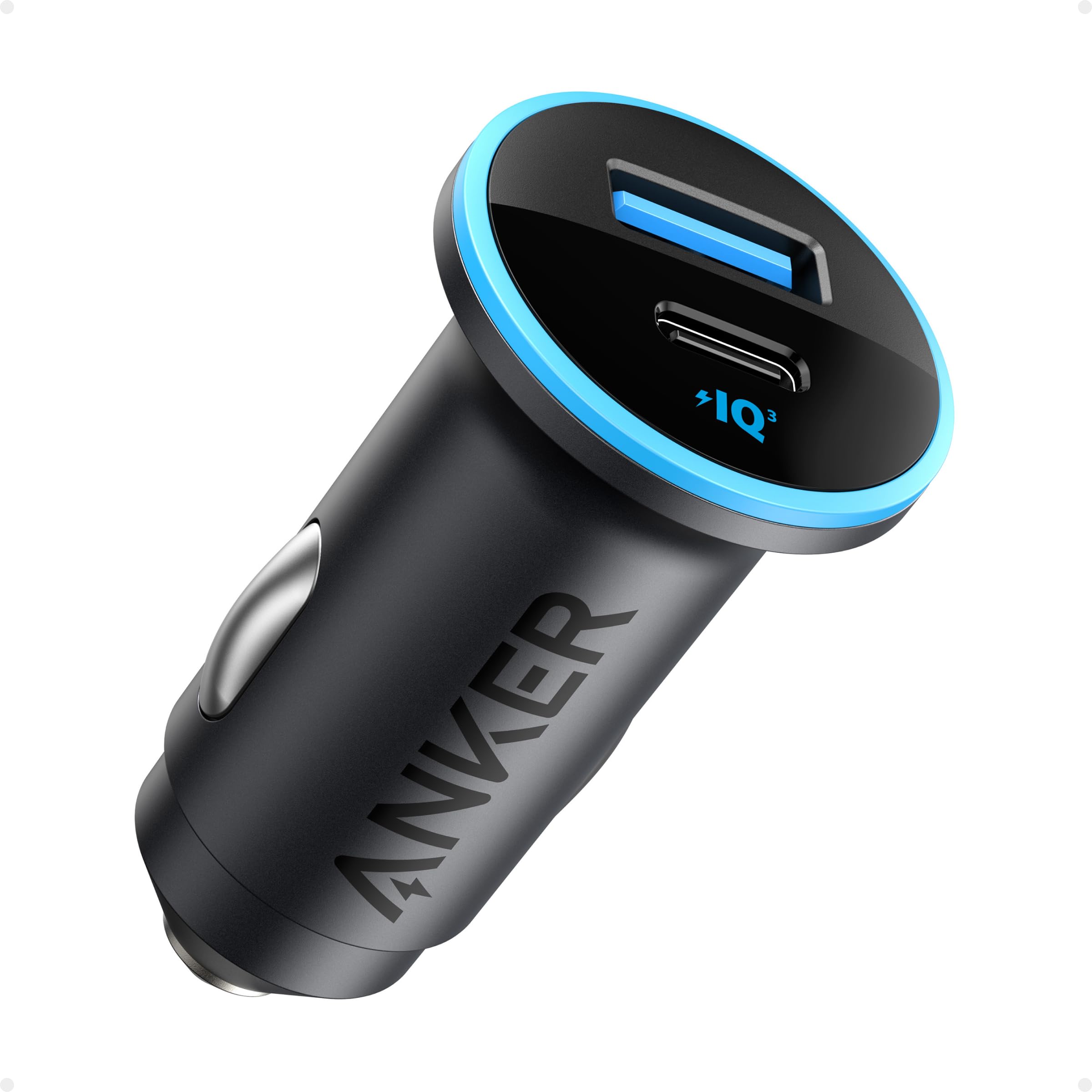 USB C Car Charger Adapter, Anker 52.5W Cigarette Lighter USB Charger, 323 Anker Car Charger with 30W PowerIQ 3.0 Fast Charging for iPhone 15/15 Plus/15 Pro/15 Pro Max, Galaxy S23/22, Pixel