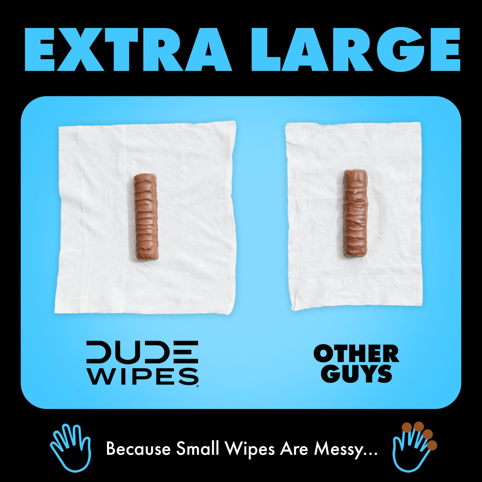 DUDE Wipes Flushable Wipes - 1 Pack, 48 Wipes - Unscented Extra-Large Wet Wipes with Vitamin-E & Aloe for at-Home Use - Septic and Sewer Safe