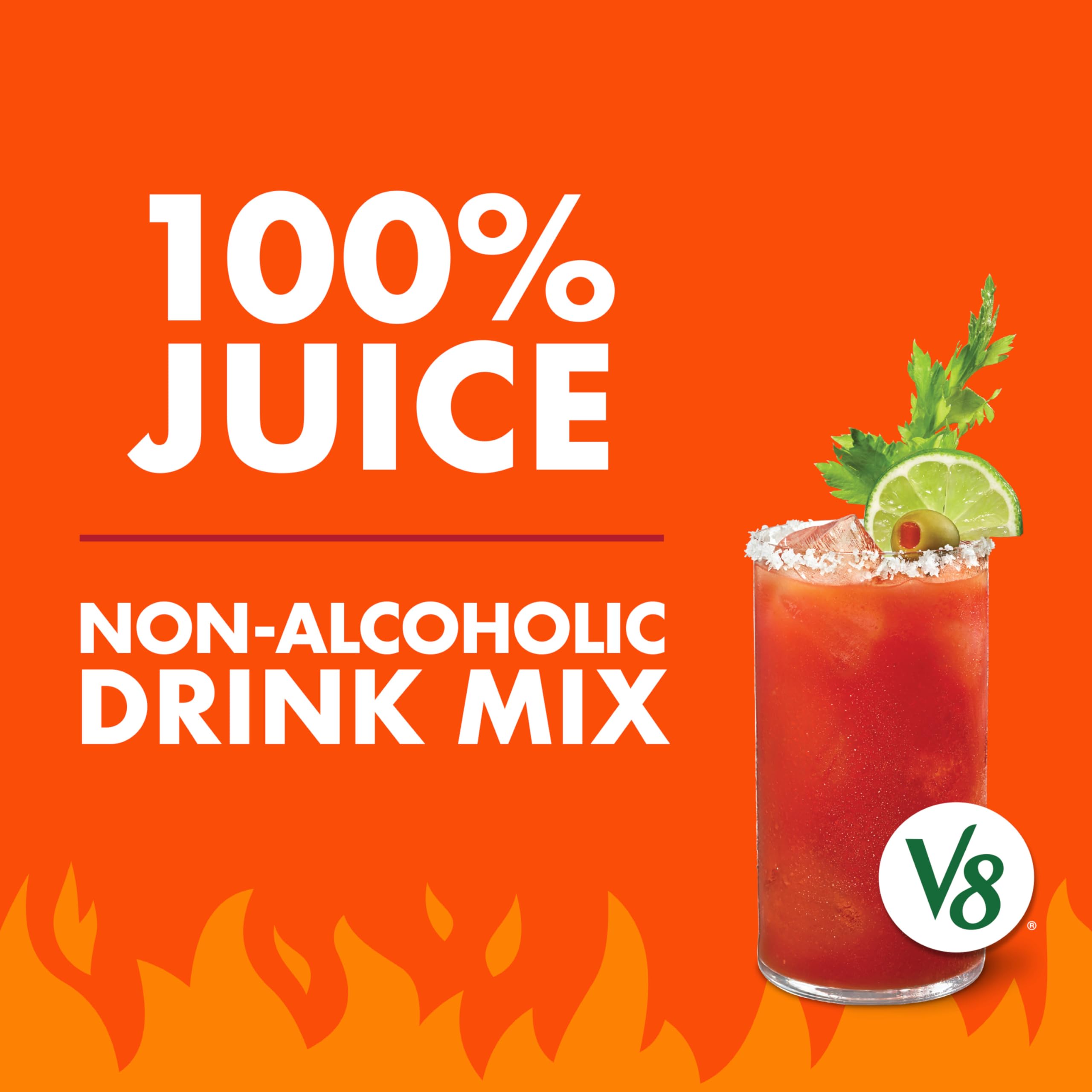 V8 Bloody Mary Spicy Mix, 8 fl oz Can (Pack of 6)