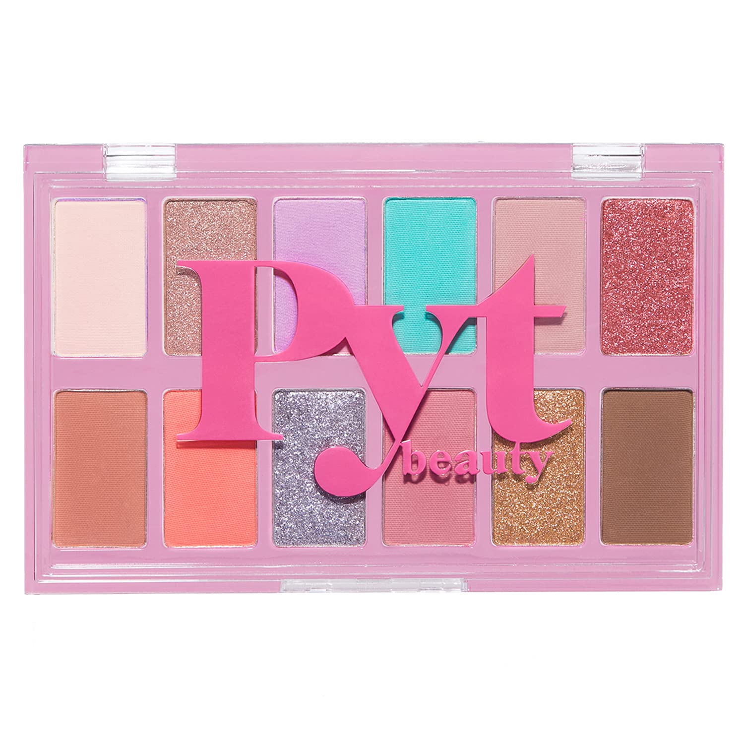 PYT BEAUTY Highly Pigmented Eyeshadow Palette with Party in the Nude Shades, Hypoallergenic, Vegan Makeup, 1 Count, Talc Free