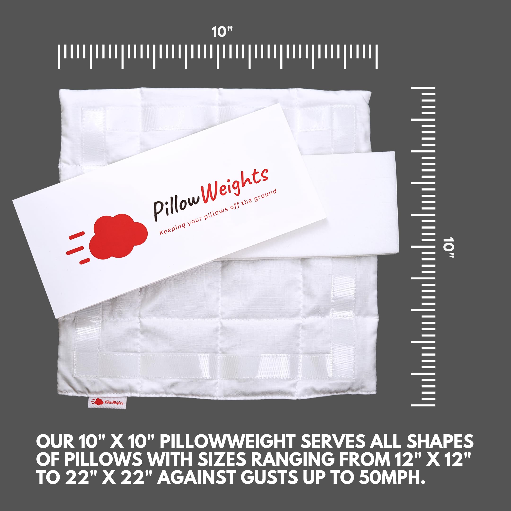 PillowWeights Pillow Weights (Weighted Attachment for Outdoor Pillows) (2 Pack)