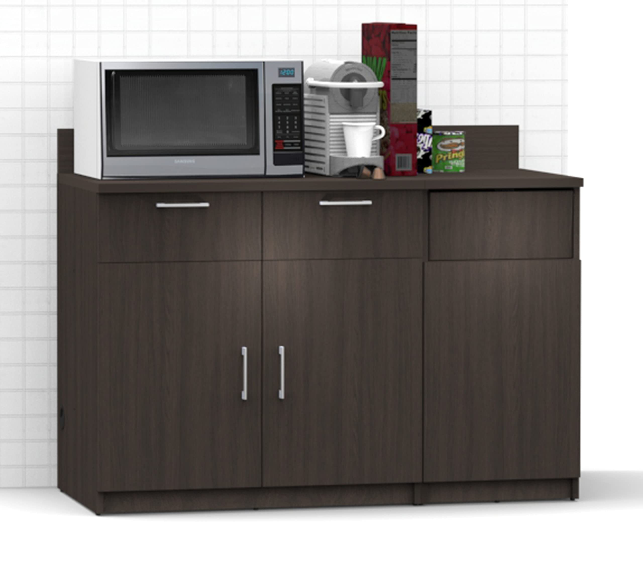 BREAKtime Coffee Break Lunch Room Furniture Buffet Color Espresso - Factory Assembled (NOT RTA) Furniture Items ONLY. Model 4284 2 Piece Group 54 inch Width