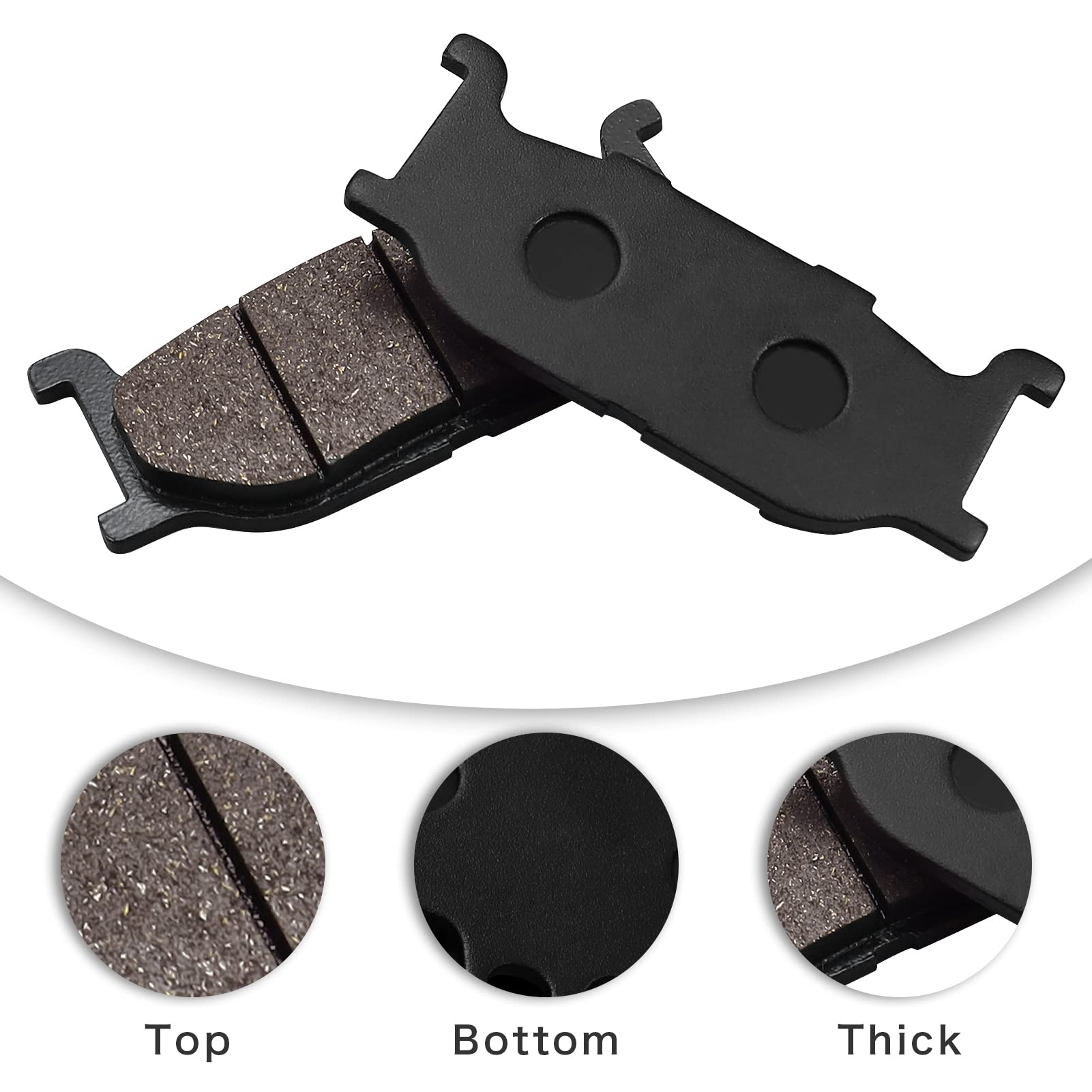 Cyleto Front & Rear Brake Pads for YAMAHA XJ600 XJ600S DIVERSION SECA II 1991 1992 1993 1994 1995 1996 1997 / XJ600N 1995 1996 1997